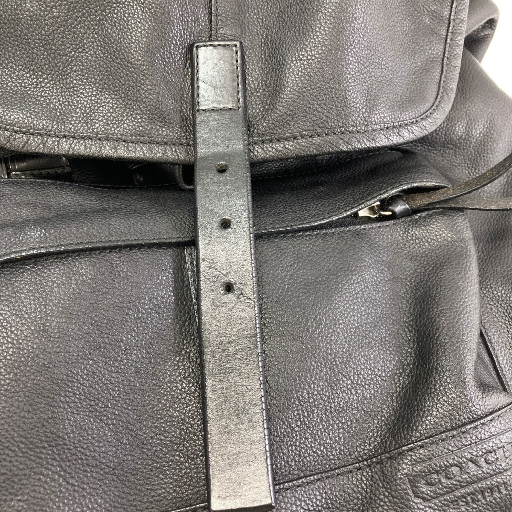Coach Black Leather Backpack (Pre-Owned)