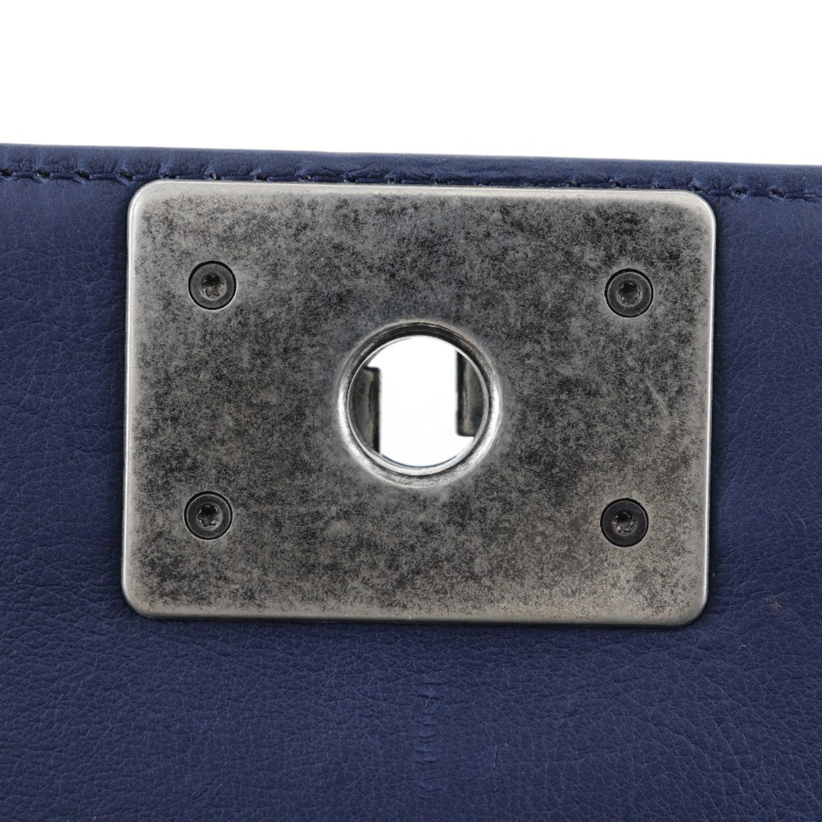 Chanel Navy Leather Shoulder Bag (Pre-Owned)