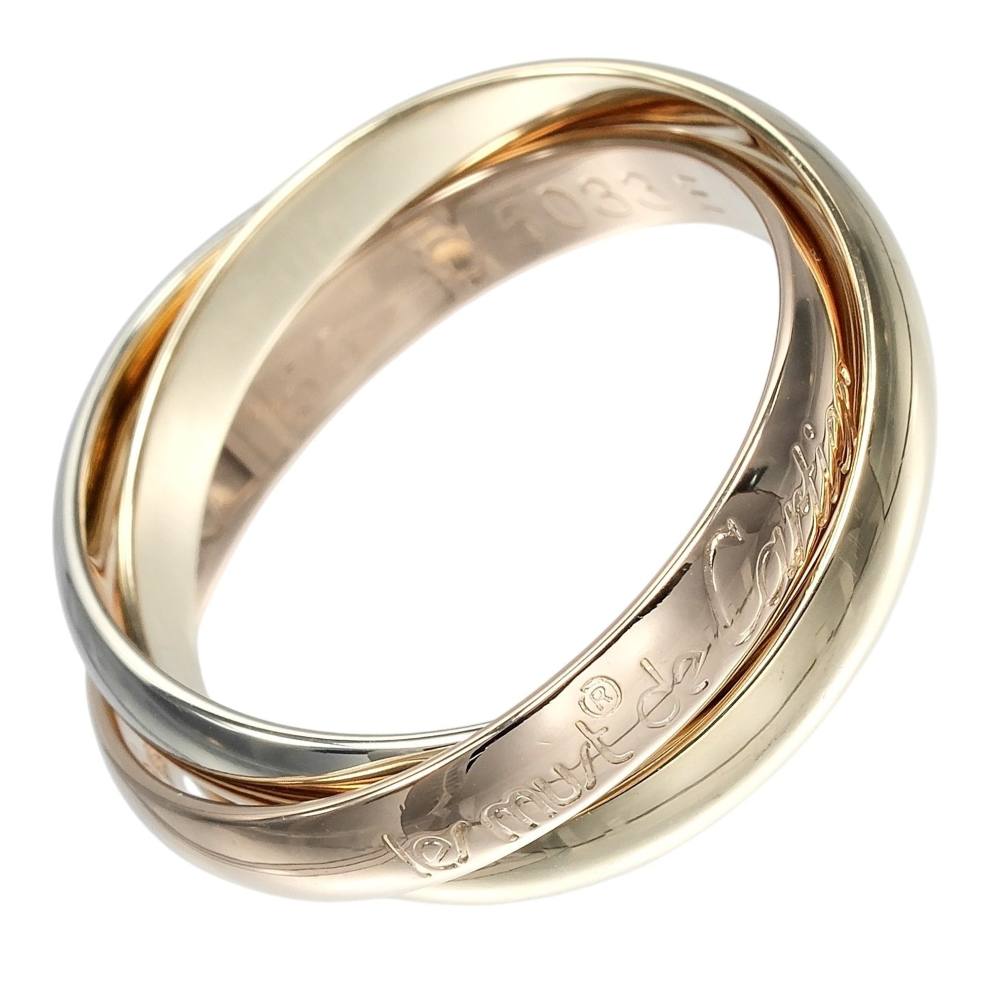 Cartier Pink Gold White Gold Yellow Gold Yellow Gold (18K) Pink Gold (18K) White Gold (18K) Band Ring (Pre-Owned)