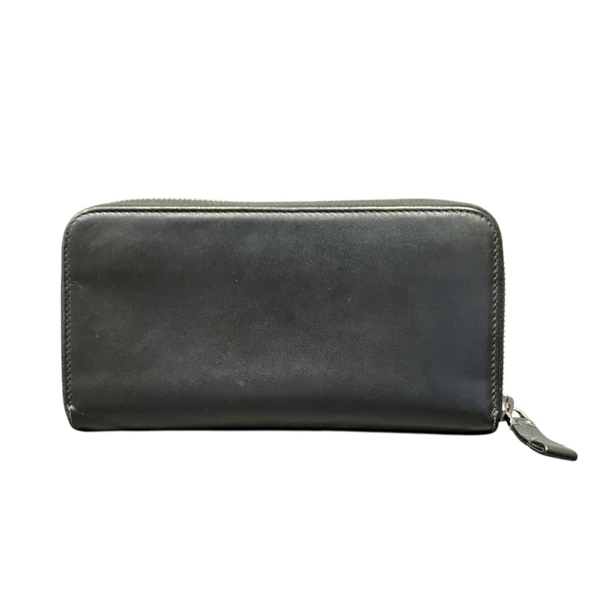 Bvlgari Black Leather Long Wallet (Bi-Fold) (Pre-Owned)