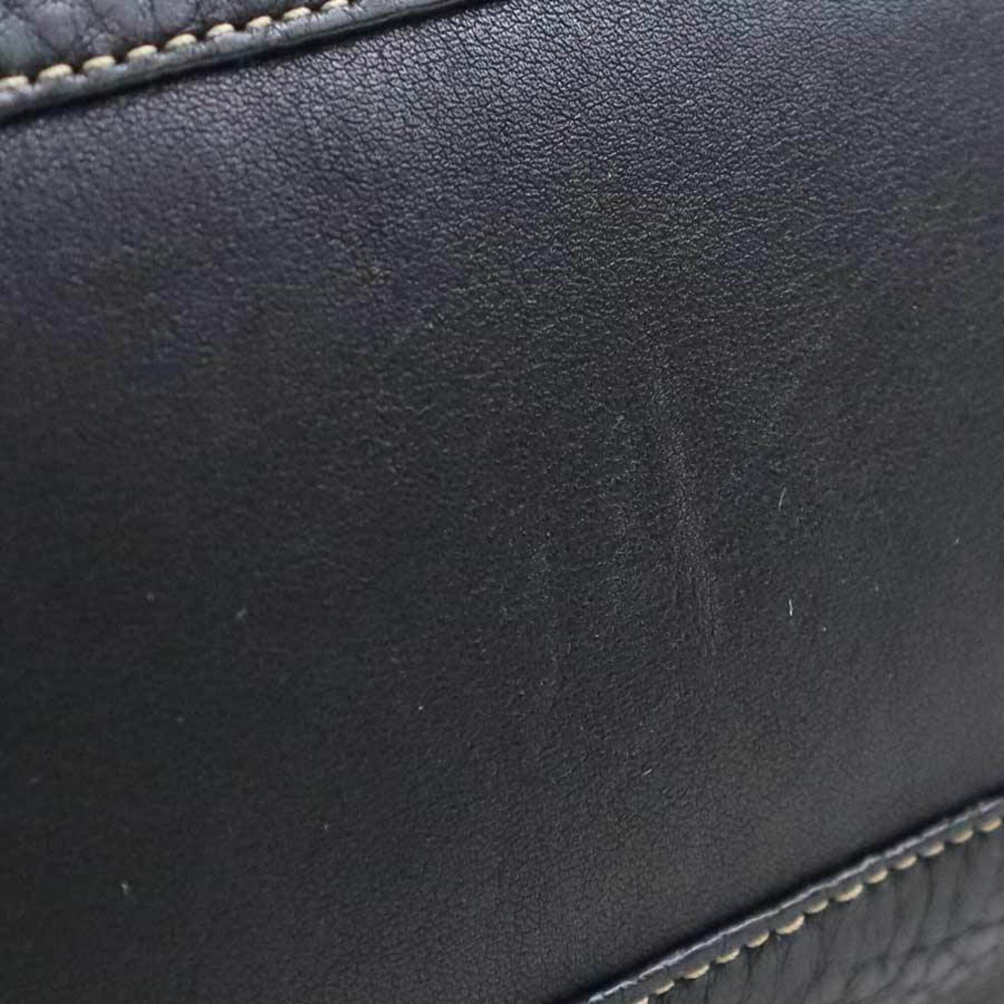 Coach Black Leather Handbag (Pre-Owned)