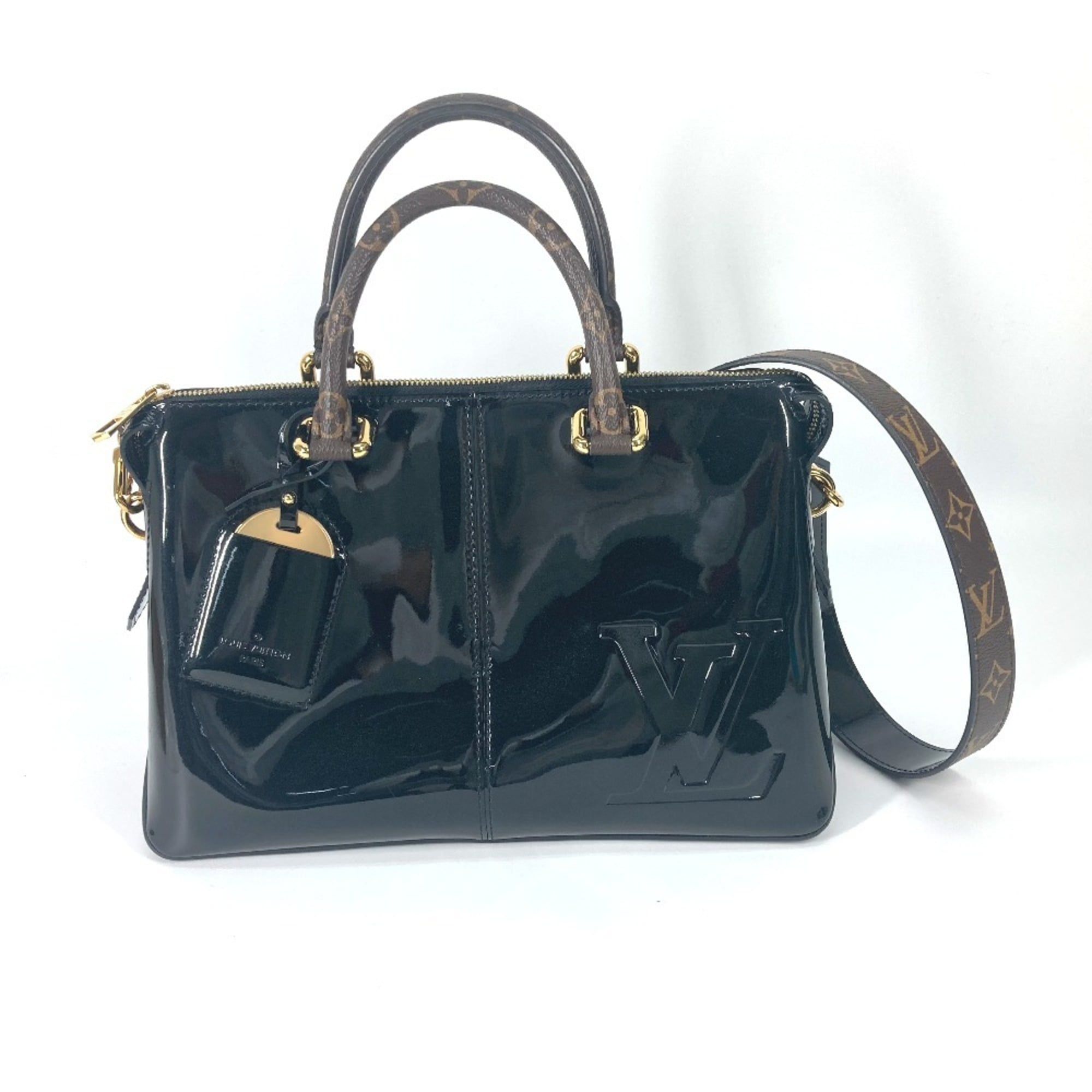 Louis Vuitton Black Brown Monogram Noir Vernis Shoulder Bag Tote Bag (Pre-Owned)