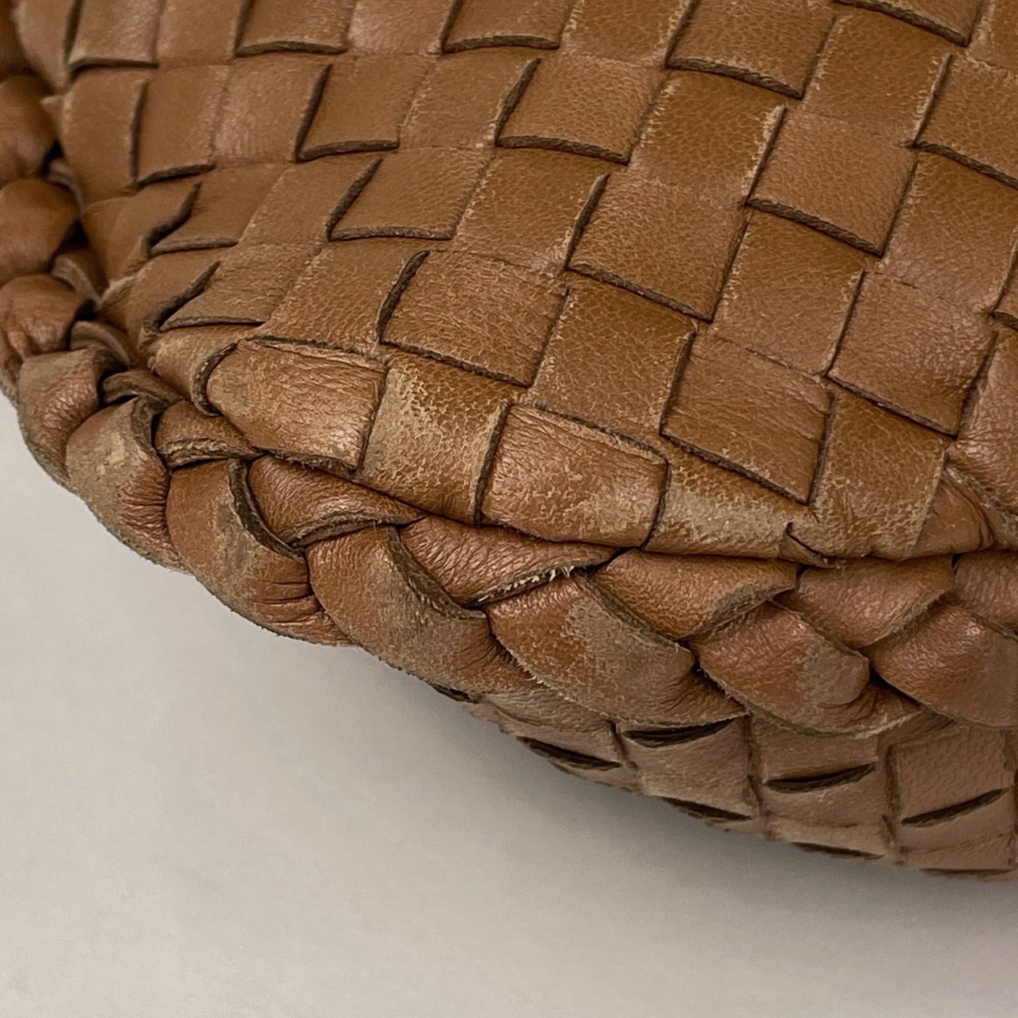 Bottega Veneta Brown Leather Handbag Shoulder Bag (Pre-Owned)