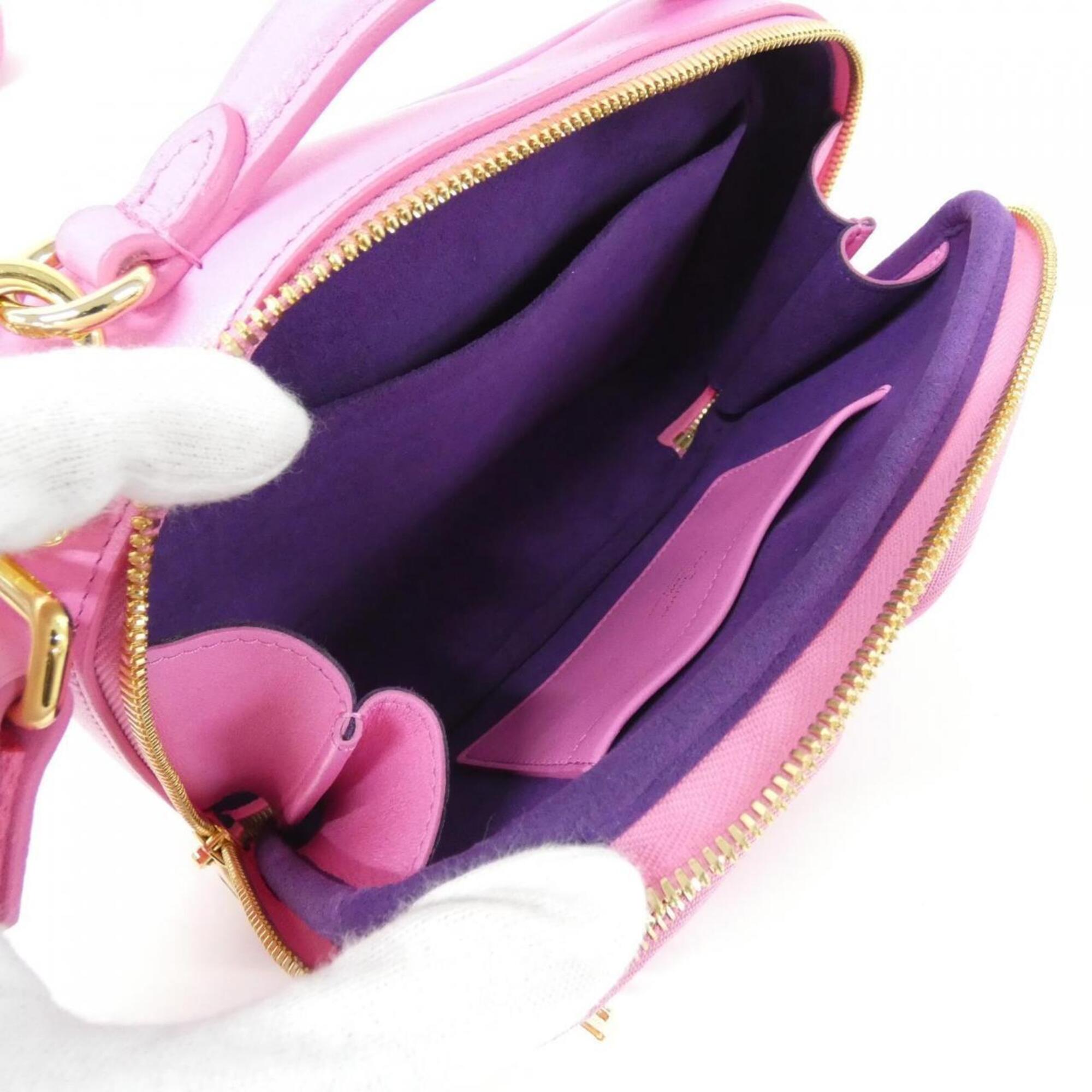 Louis Vuitton Rose Leather Pouch Shoulder Bag (Pre-Owned)