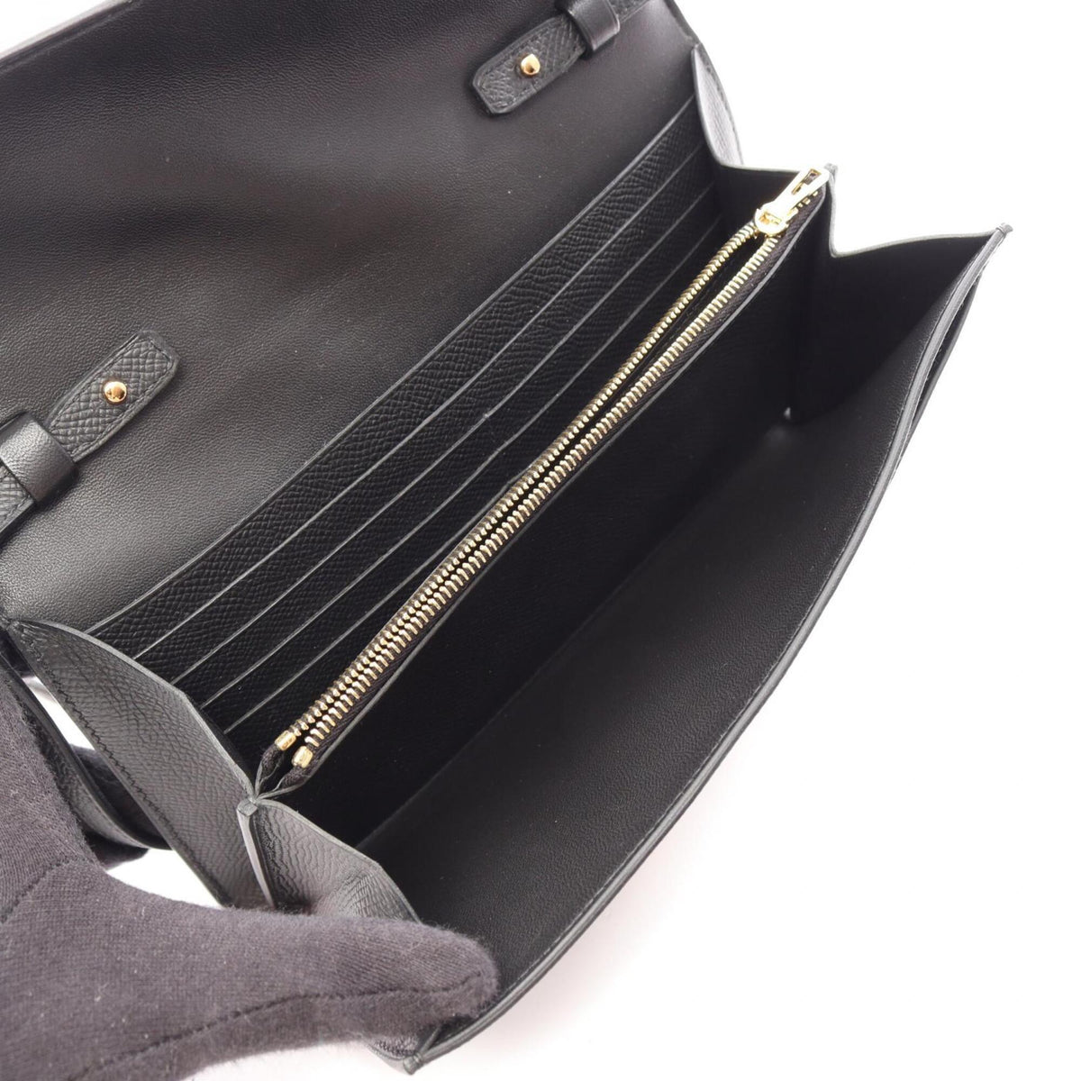 Hermes Black Epsom Leather Leather Handbag Shoulder Bag (Pre-Owned)