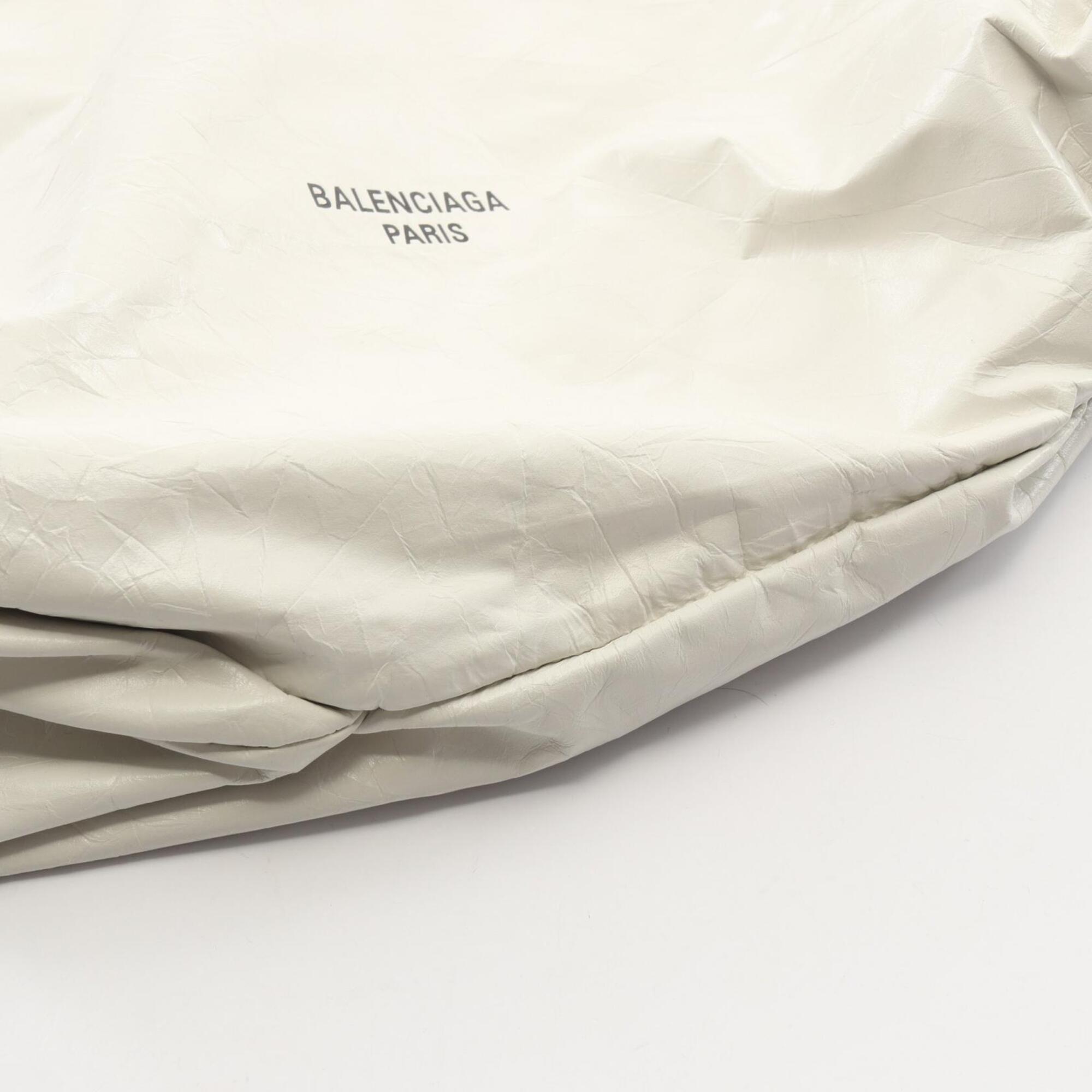 Balenciaga White Leather Handbag Shoulder Bag Tote Bag (Pre-Owned)
