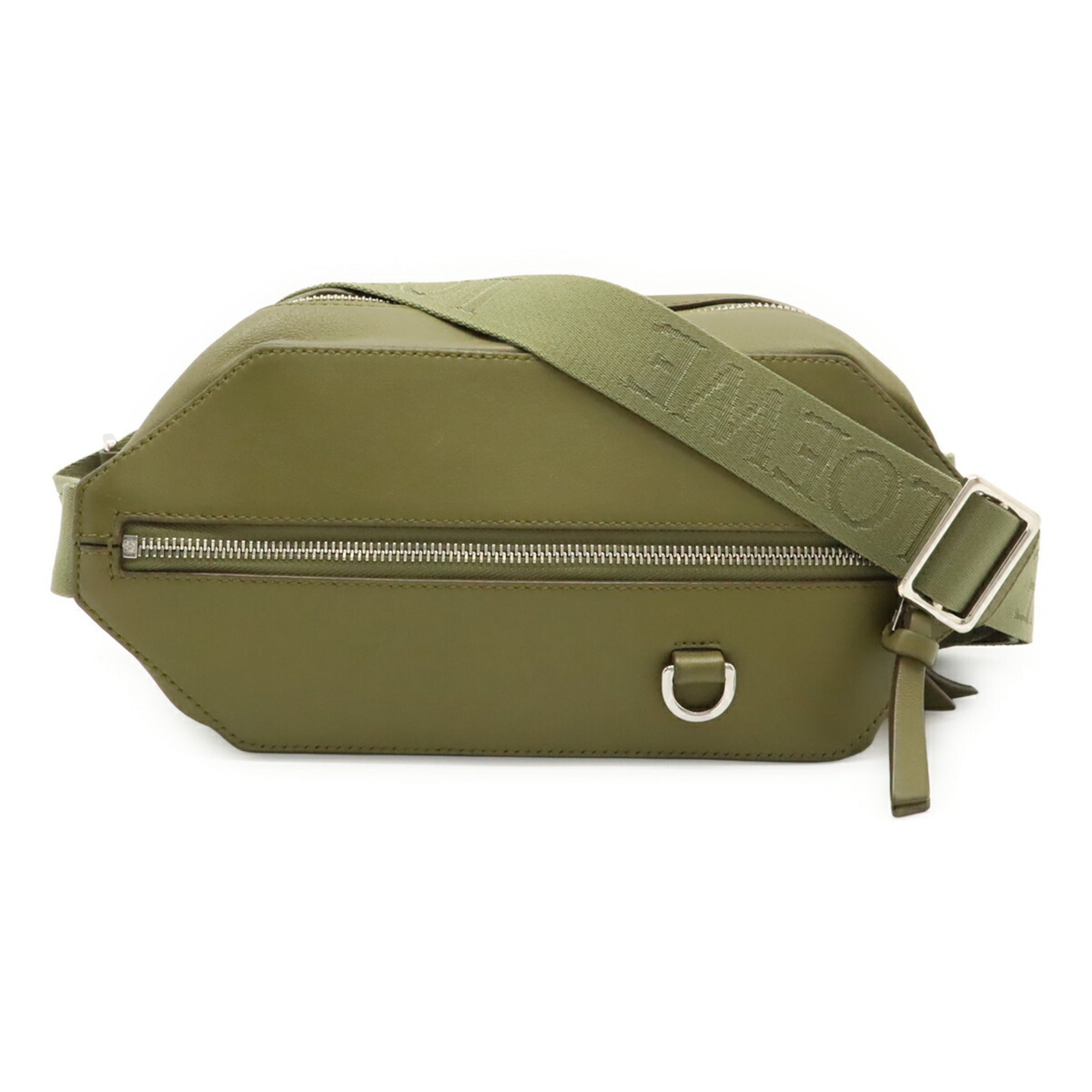 Loewe Green Khaki Leather Shoulder Bag Sling Bag (Pre-Owned)