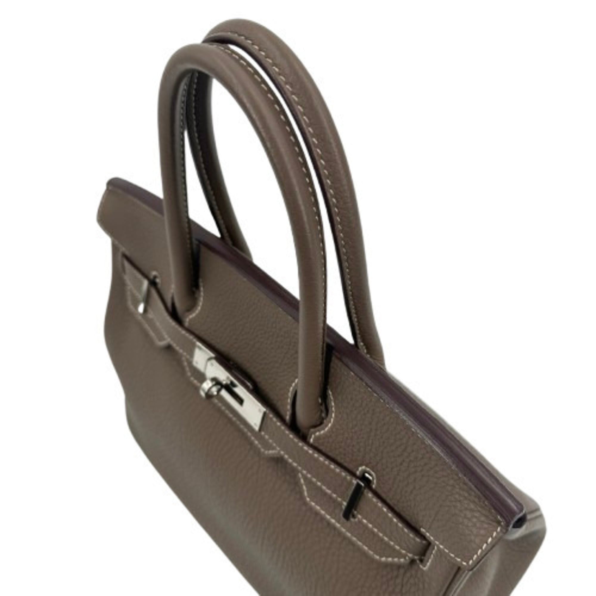 Hermes Birkin Etoupe Gray Togo Leather Handbag (Pre-Owned)