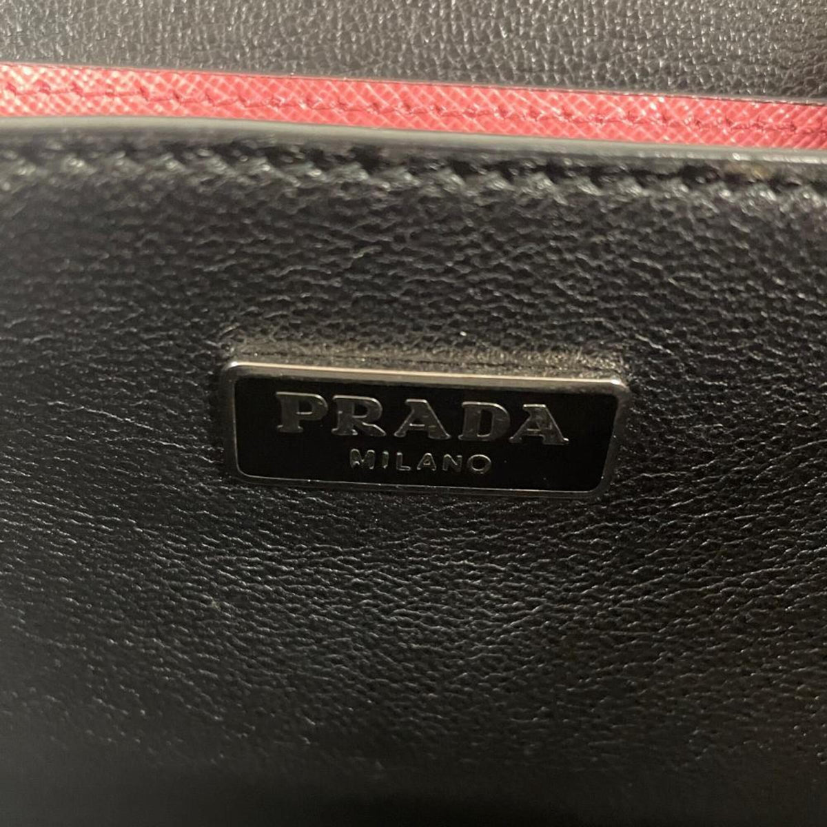 Prada Pink Saffiano Triangle Shoulder Bag (Pre-Owned)