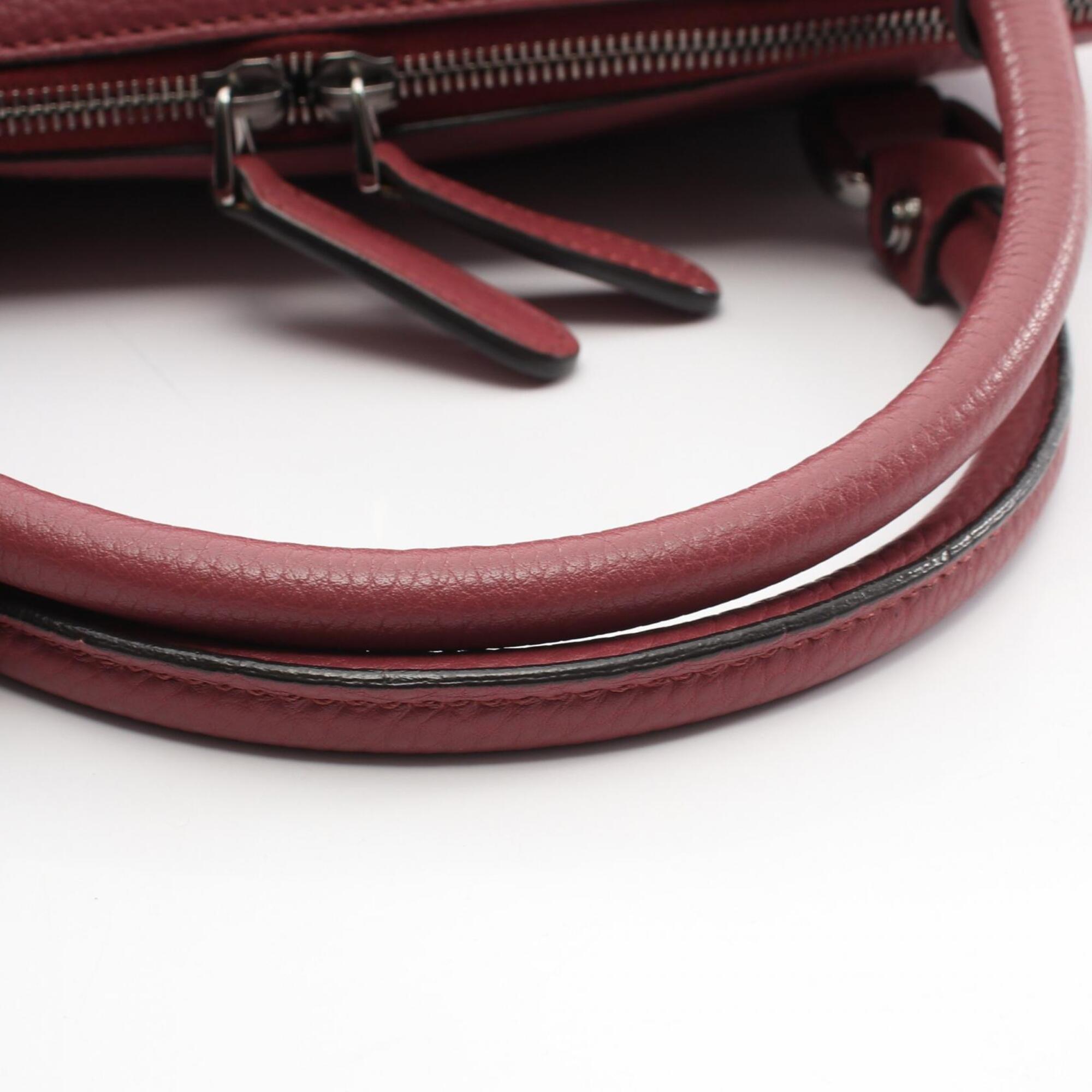 Gucci Bordeaux Leather Handbag Tote Bag (Pre-Owned)