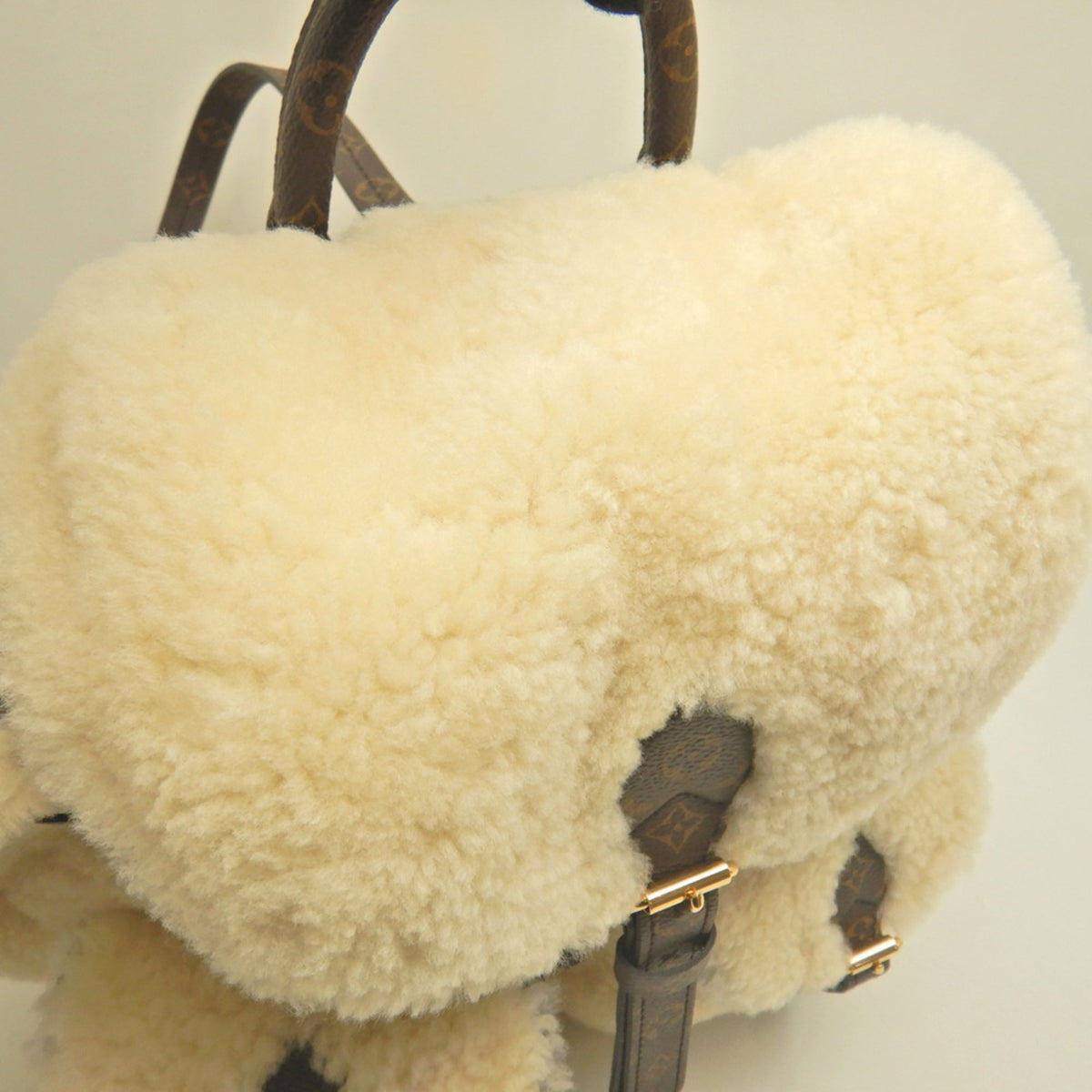 Louis Vuitton Cream Leather Backpack (Pre-Owned)