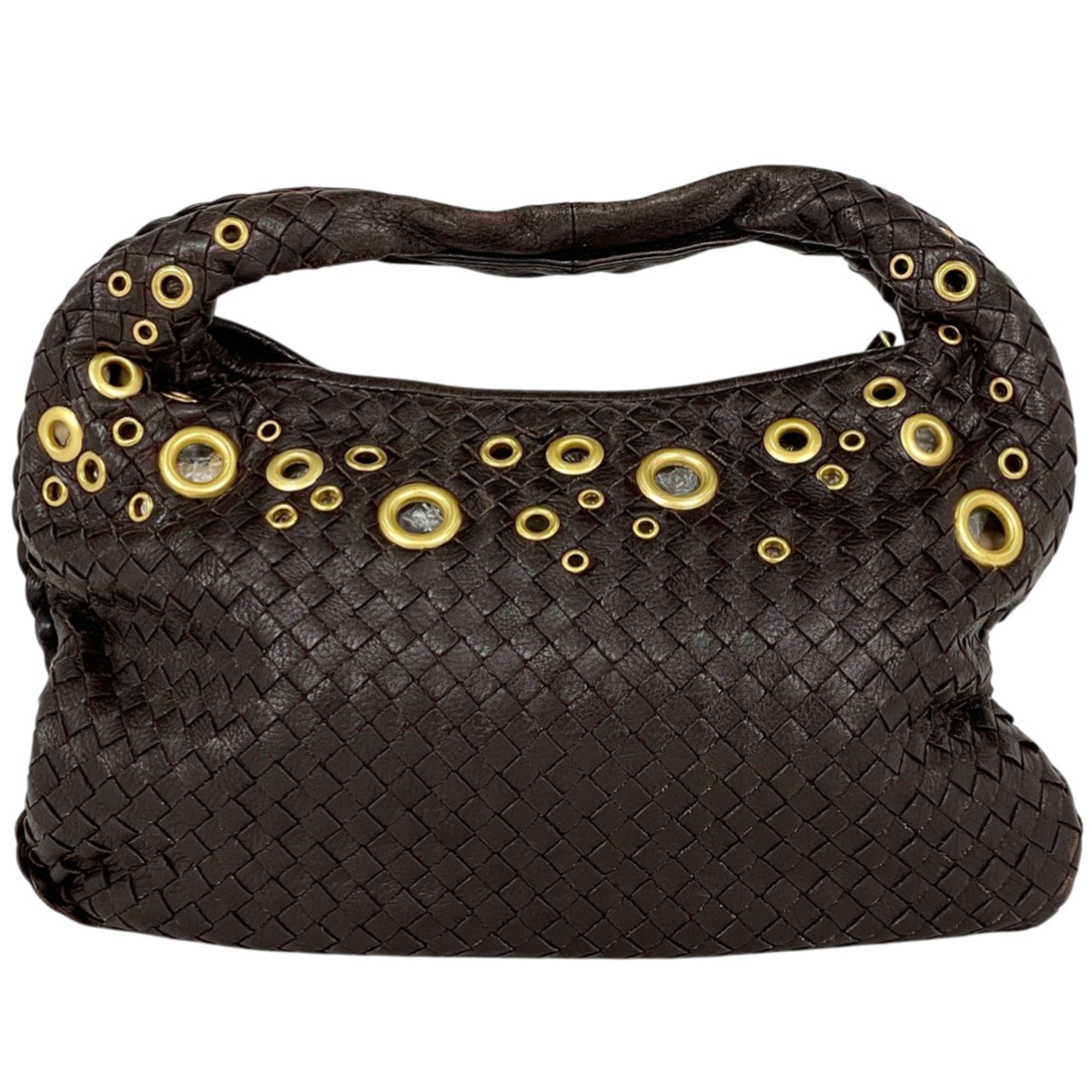 Bottega Veneta Brown Leather Handbag Pouch Shoulder Bag (Pre-Owned)
