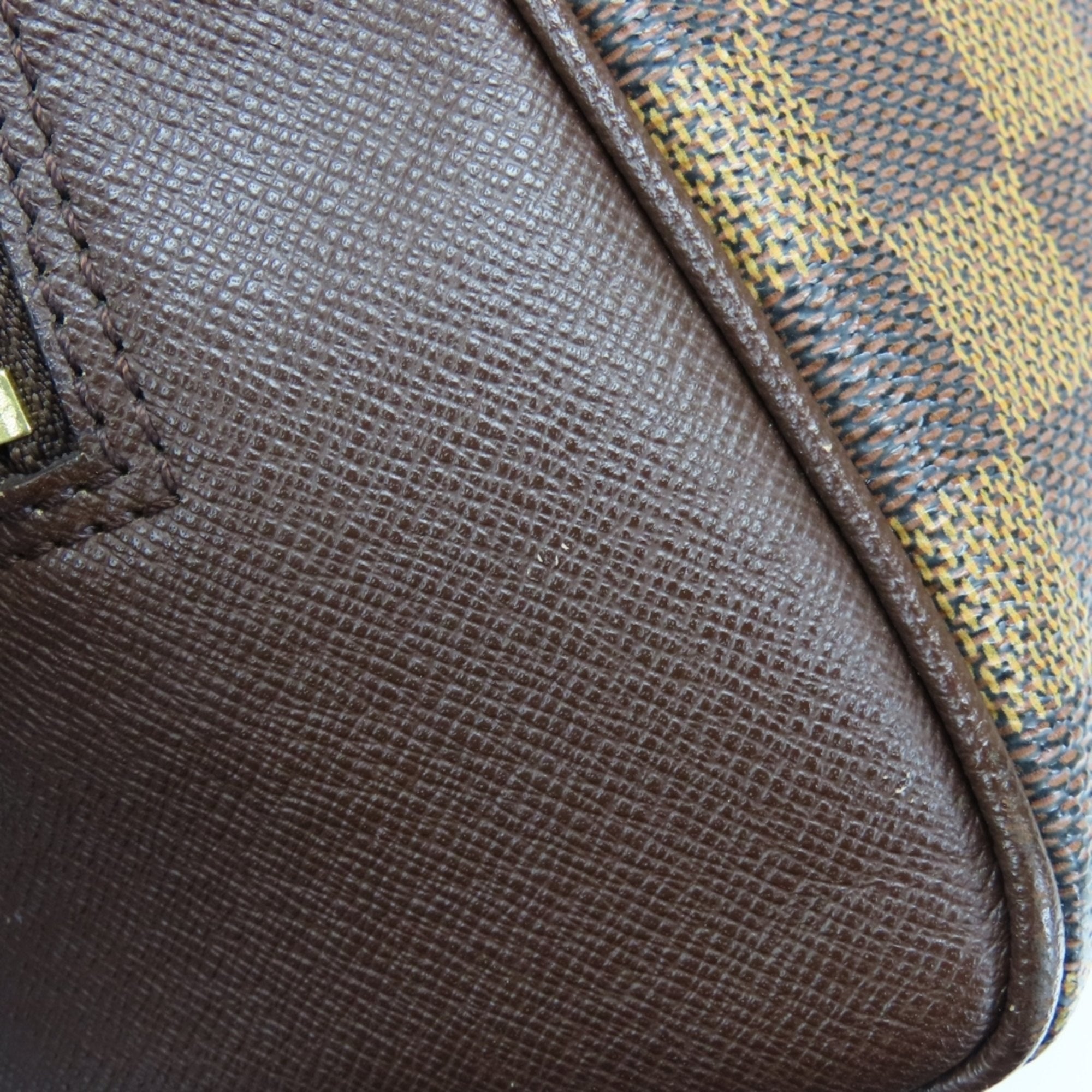 Louis Vuitton Brown Damier Canvas Ebene Damier Canvas Leather Handbag (Pre-Owned)
