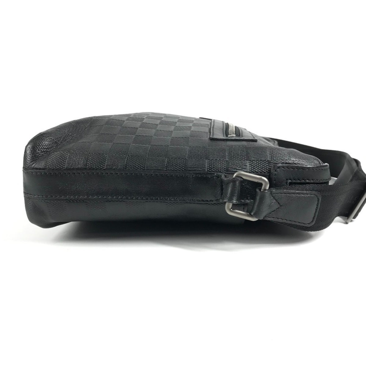 Louis Vuitton Black Onyx Damier Infini Leather Messenger Bag Shoulder Bag (Pre-Owned)