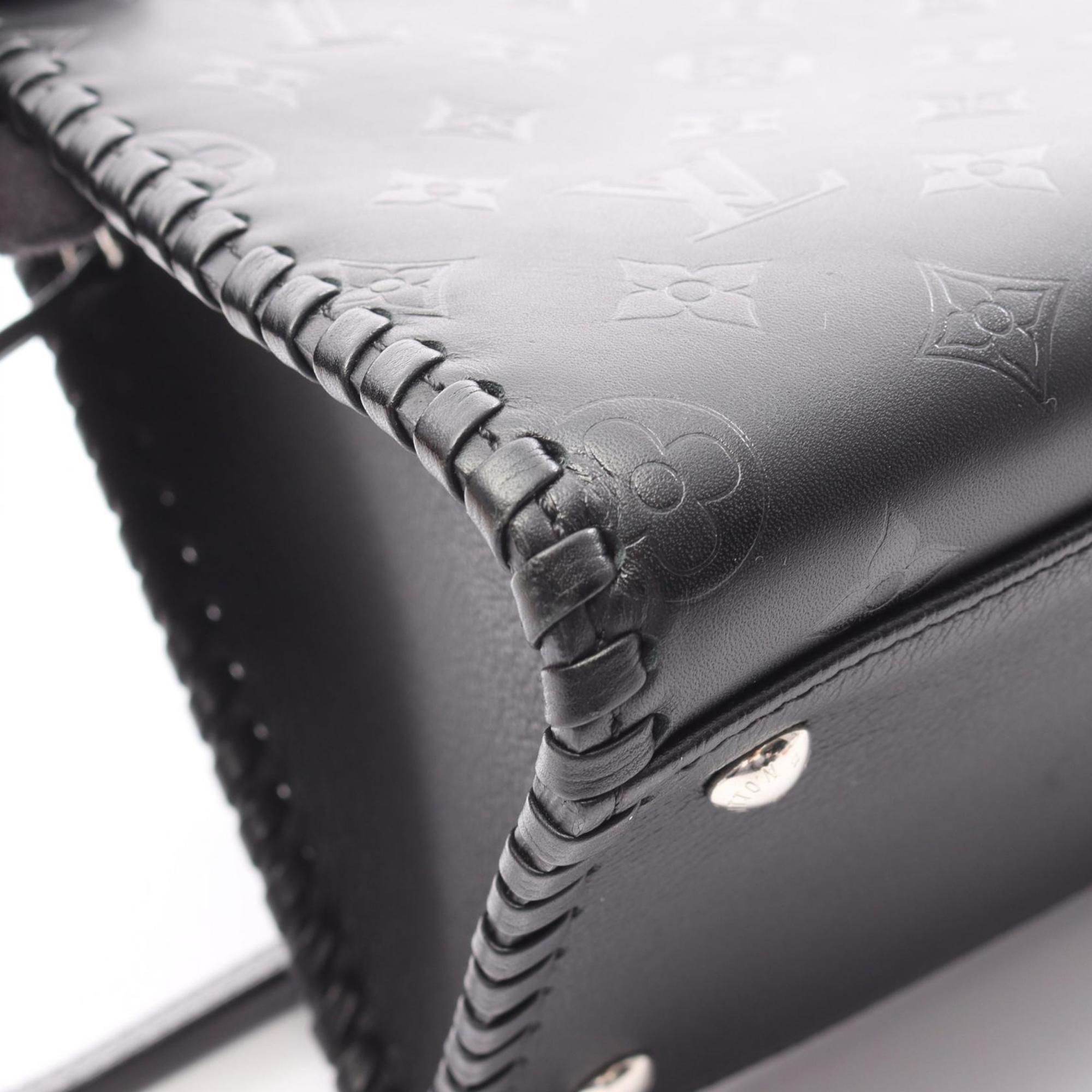 Louis Vuitton Black Leather Tote Bag (Pre-Owned)