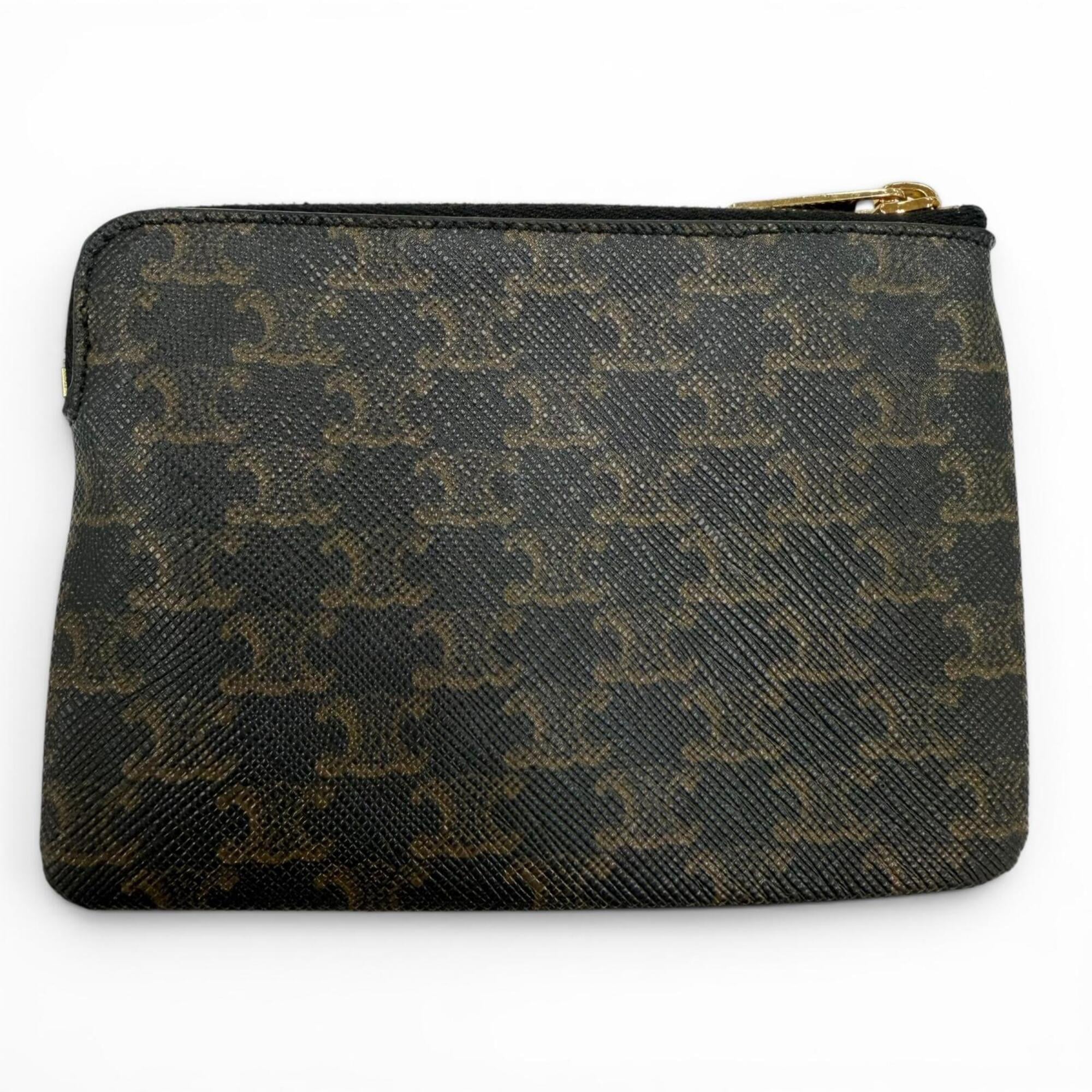 Celine Black Canvas Coin Purse/Coin Case (Pre-Owned)