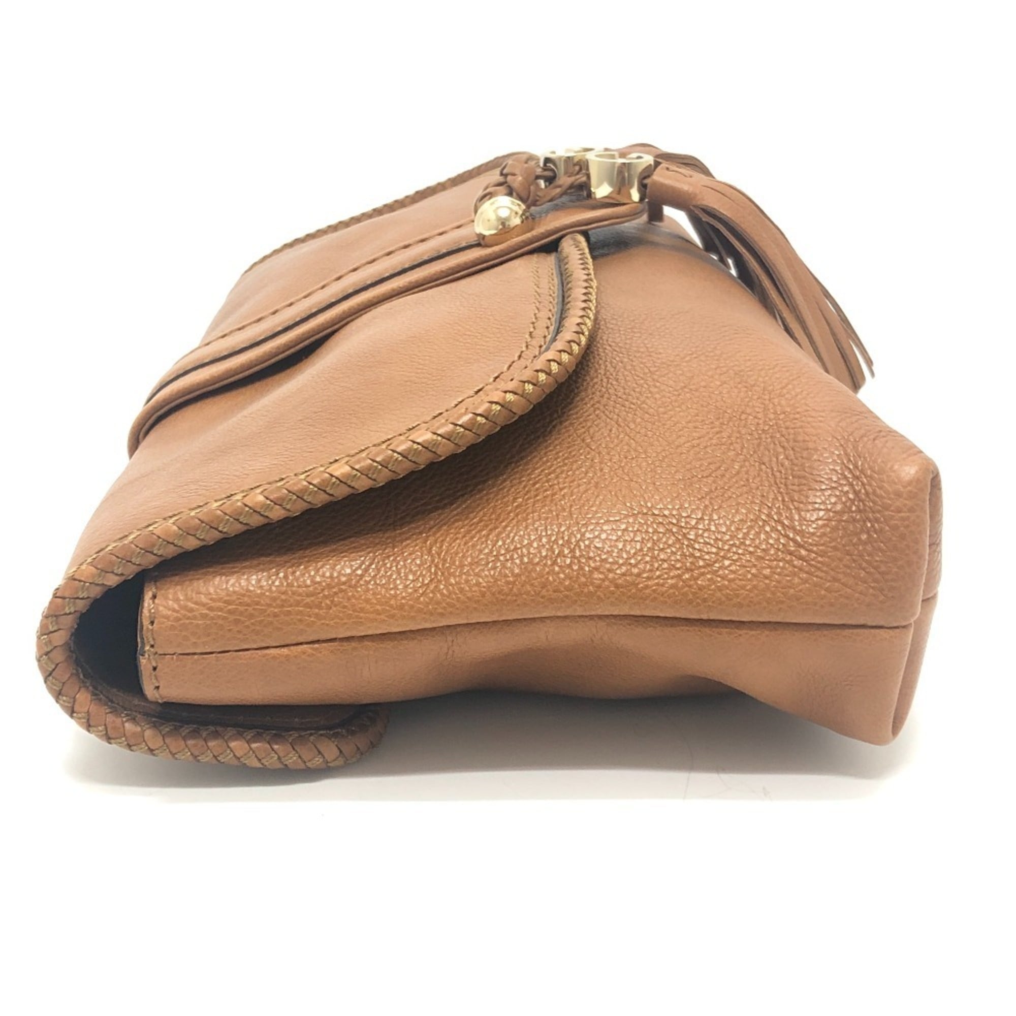 Gucci Brown Leather Clutch Bag (Pre-Owned)