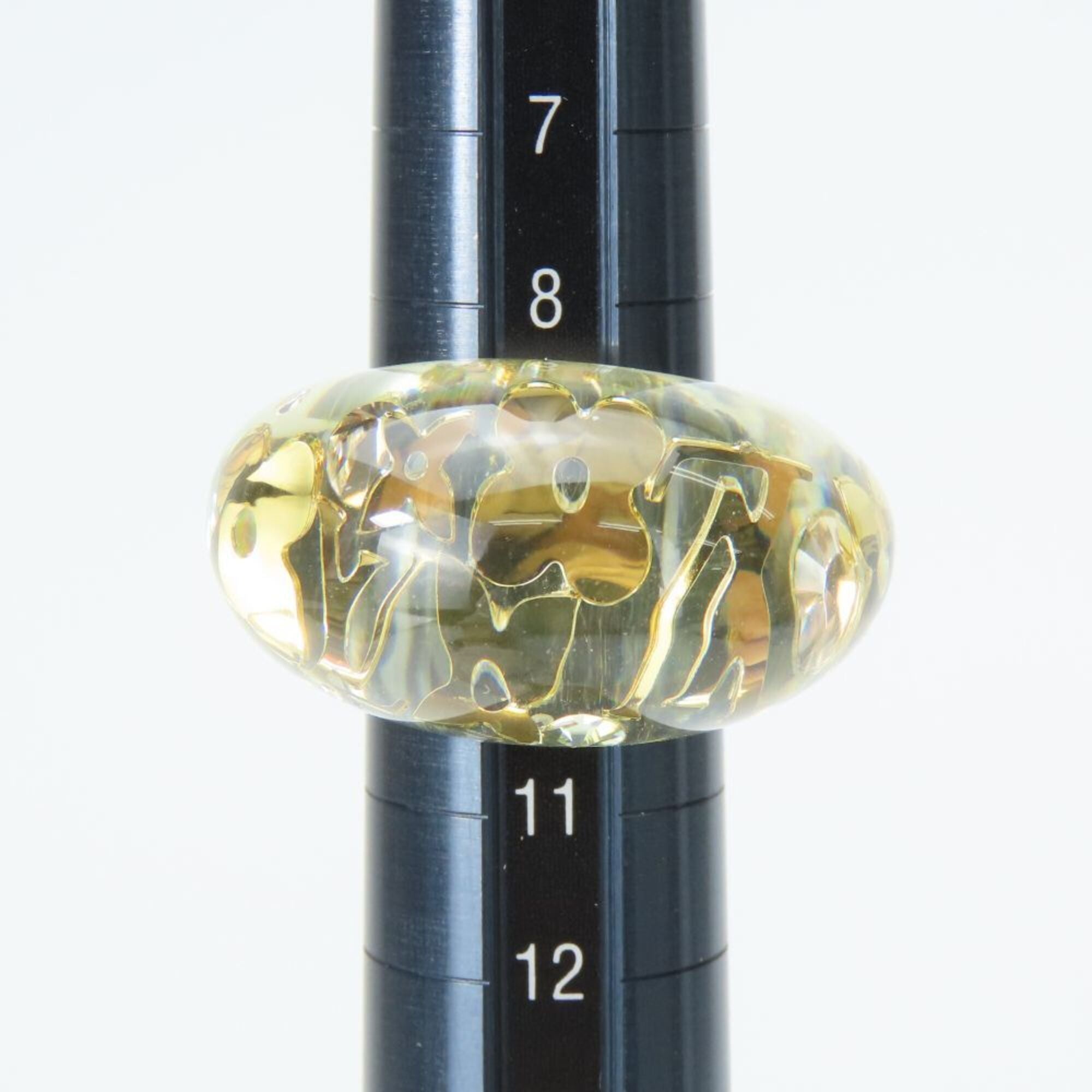 Louis Vuitton Gold Clear Plastic Band Ring (Pre-Owned)