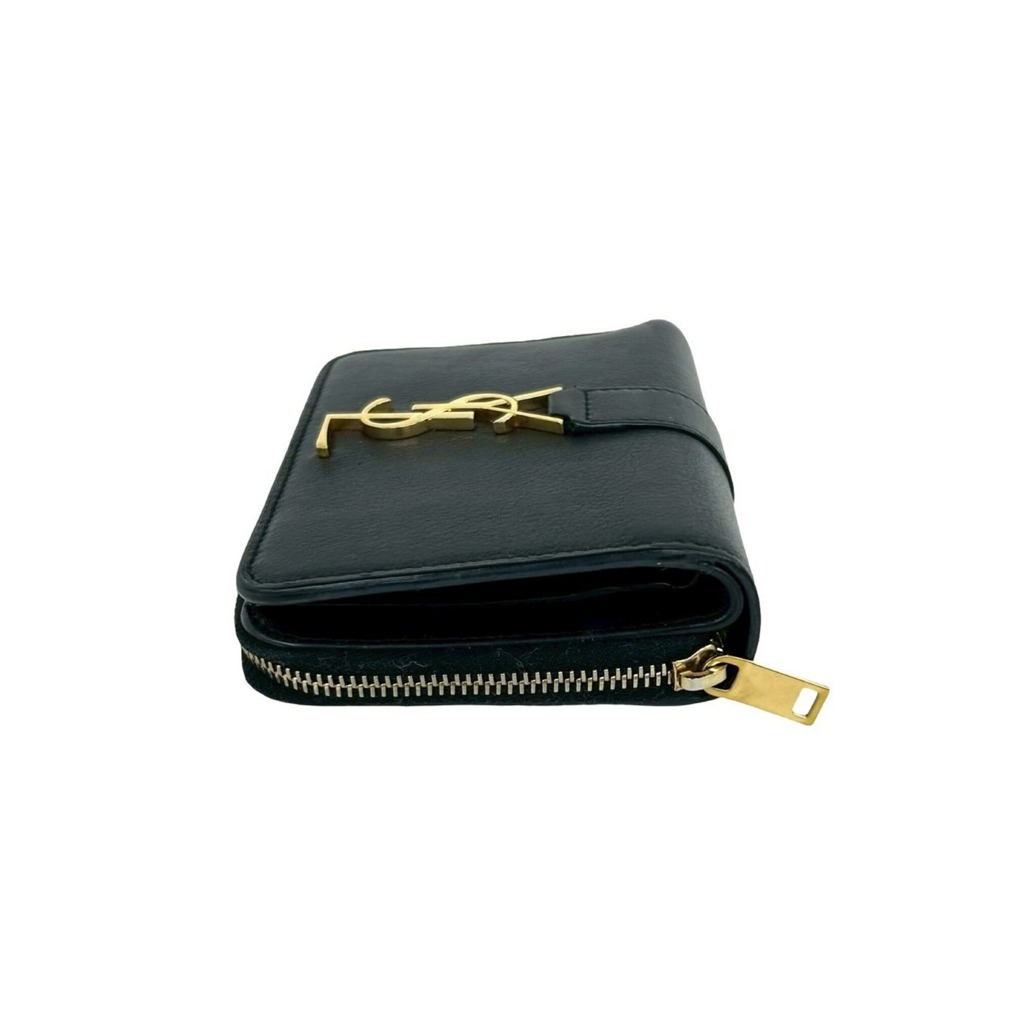 Saint Laurent Black Leather Wallet (Bi-Fold) (Pre-Owned)