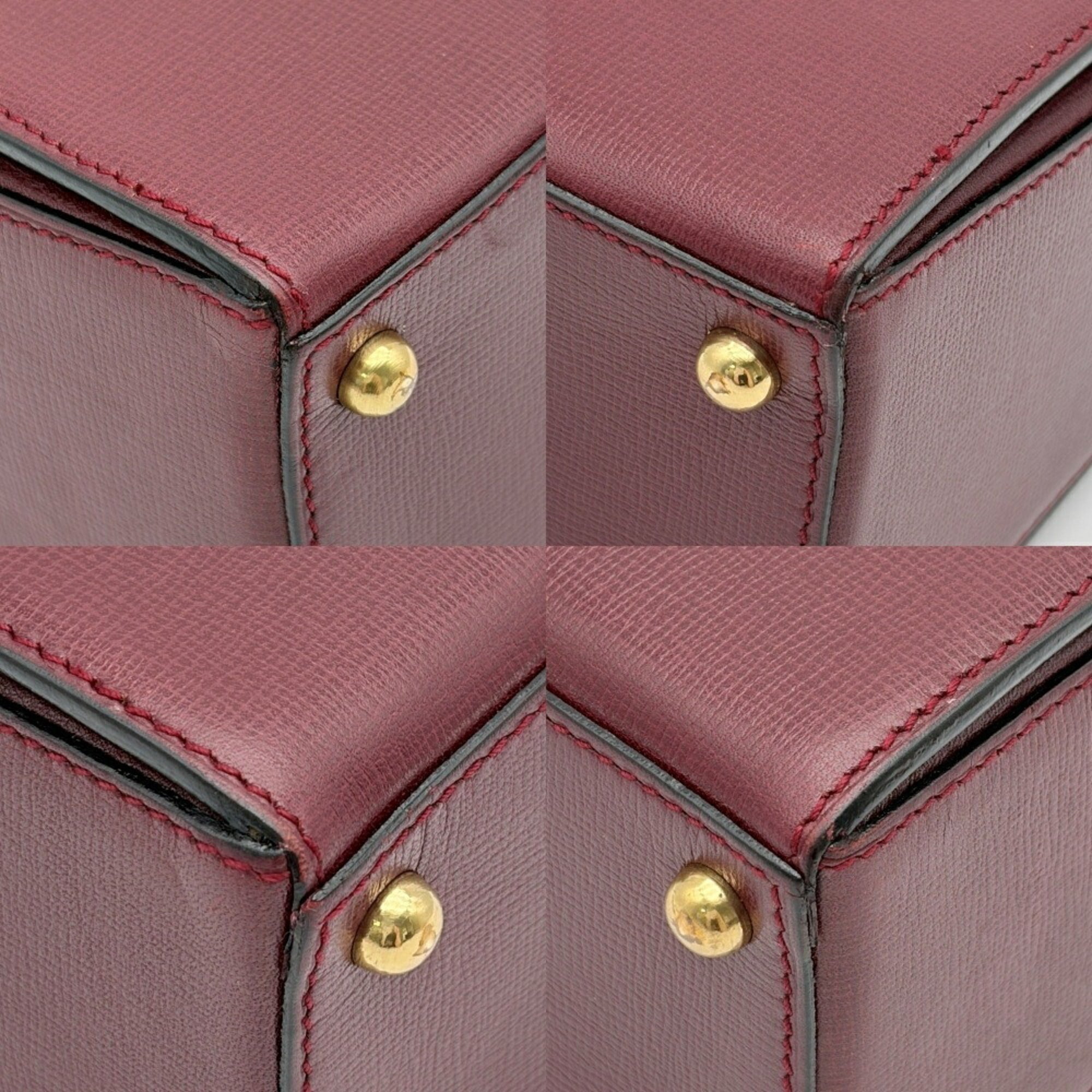 Cartier Must Bordeaux Leather Handbag (Pre-Owned)