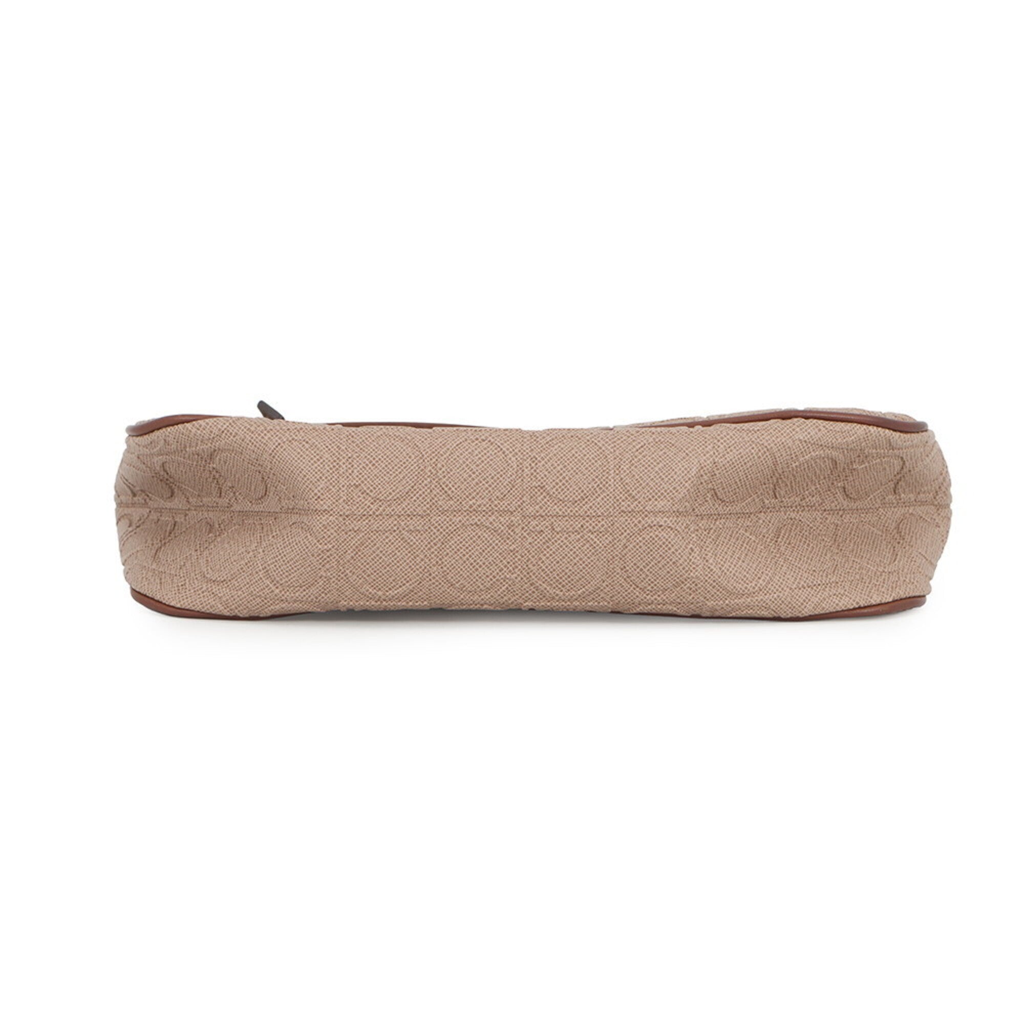 Salvatore Ferragamo Brown Pvc Handbag Pouch (Pre-Owned)