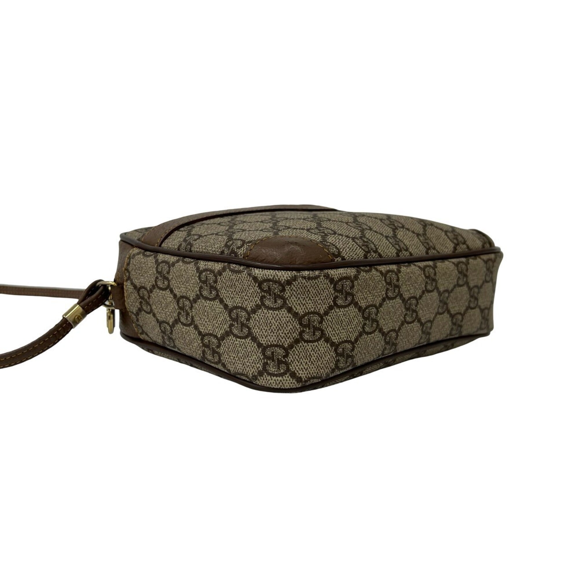 Gucci Brown Leather Pvc Pochette Shoulder Bag (Pre-Owned)