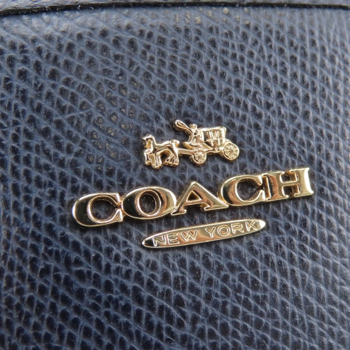 Coach Navy Leather Handbag (Pre-Owned)