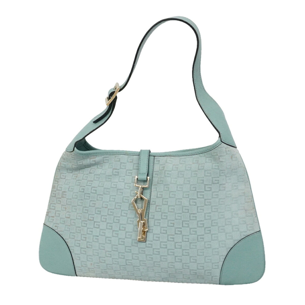 Gucci Light Green Suede Shoulder Bag (Pre-Owned)