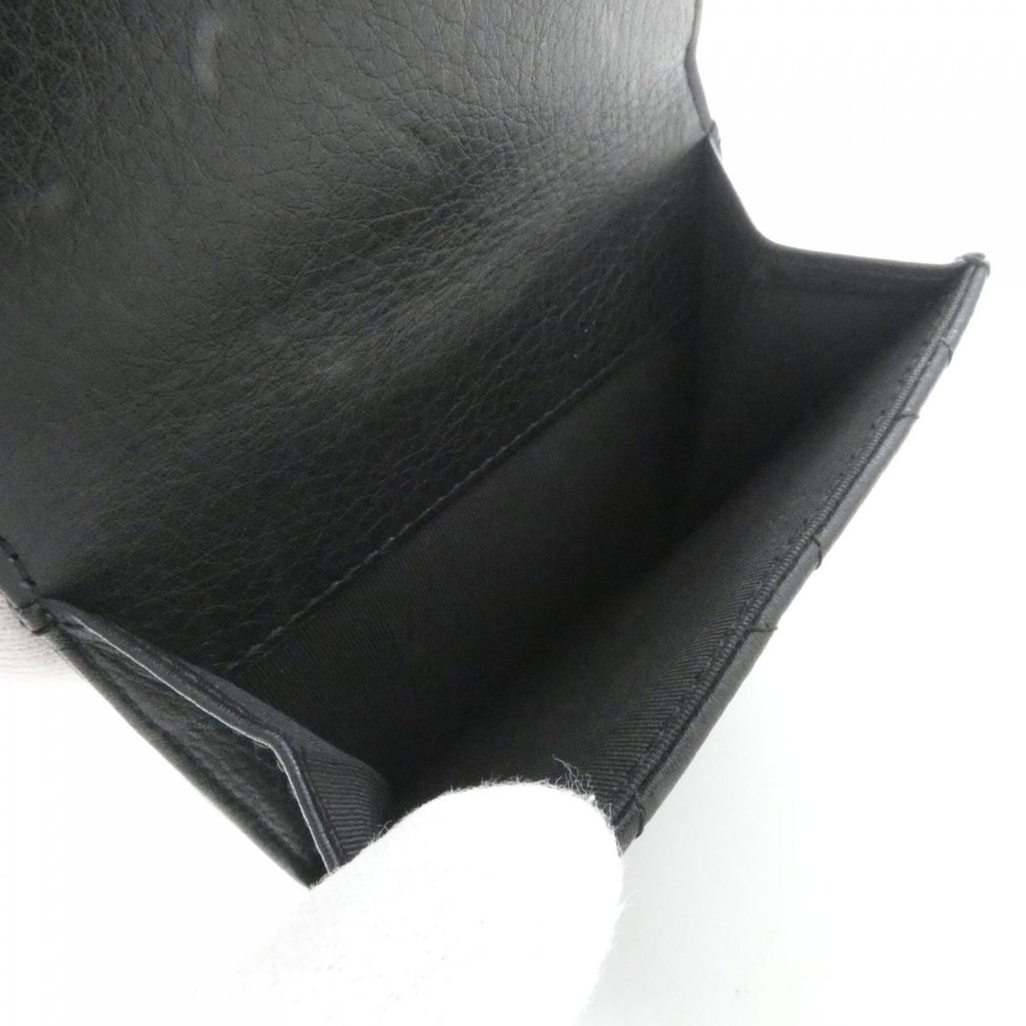 Chanel Black Leather Wallet (Bi-Fold) (Pre-Owned)