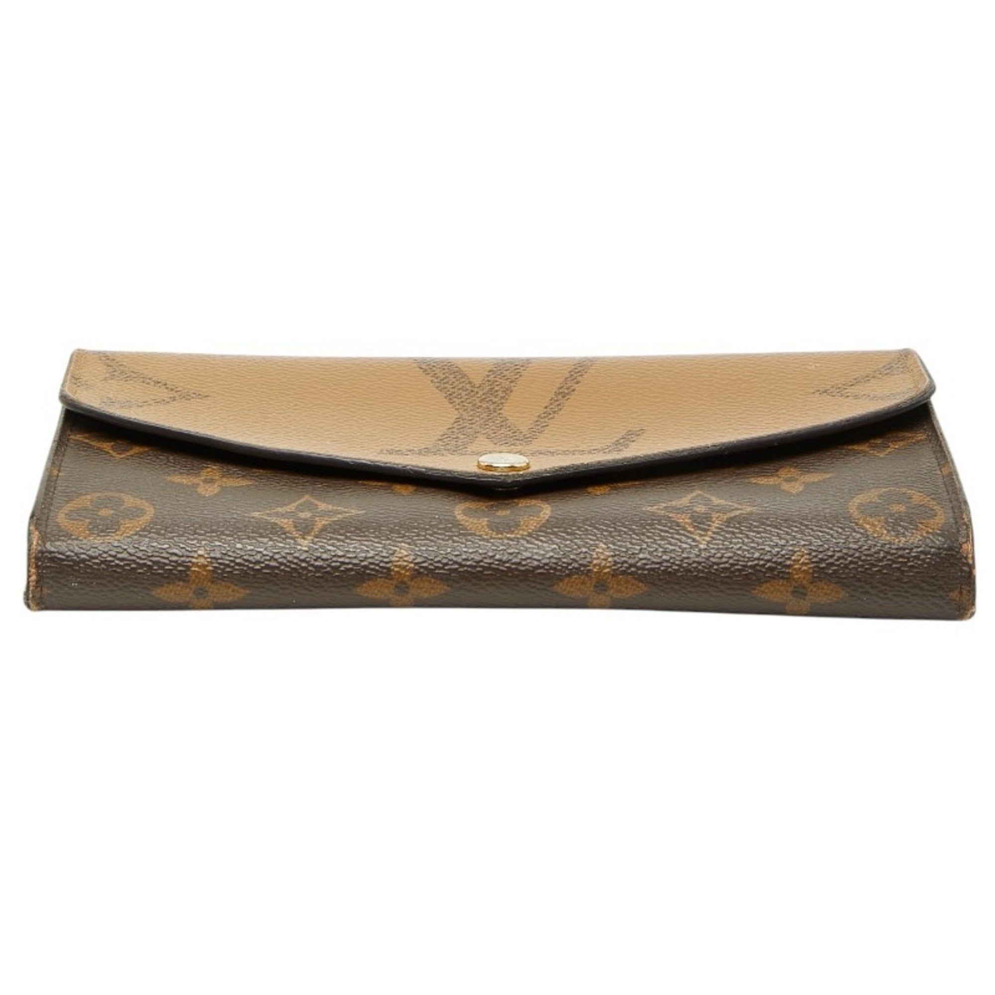 Louis Vuitton Brown Pvc Leather Long Wallet (Bi-Fold) (Pre-Owned)