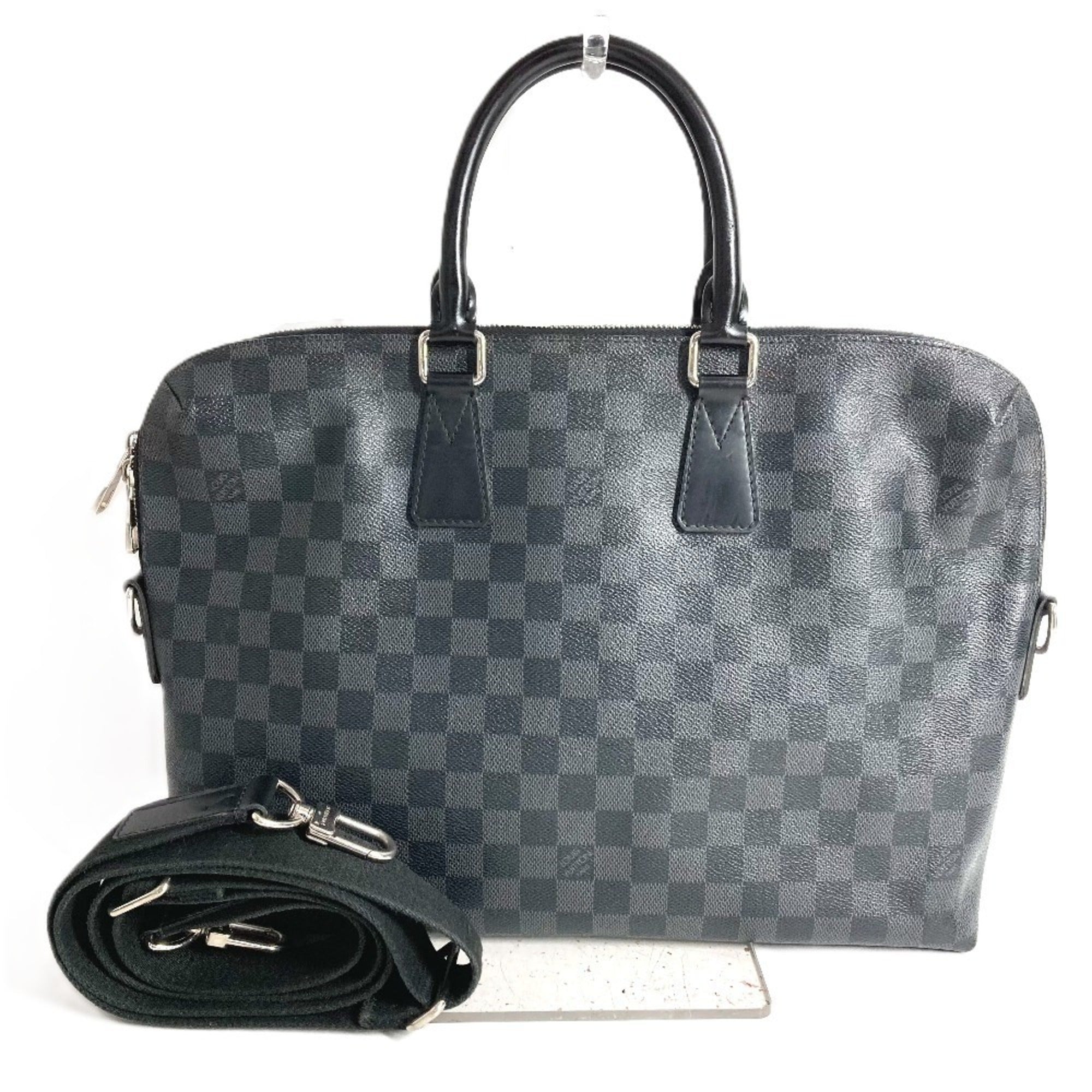 Louis Vuitton Black Damier Graphite Briefcase Handbag (Pre-Owned)