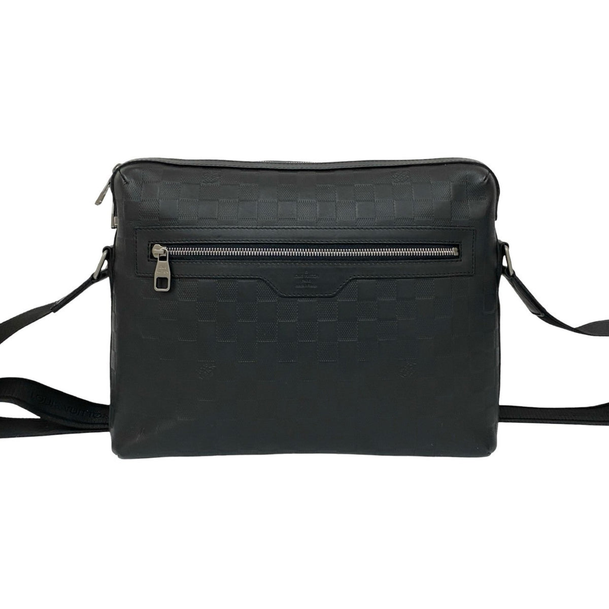 Louis Vuitton Black Leather Pochette Shoulder Bag (Pre-Owned)