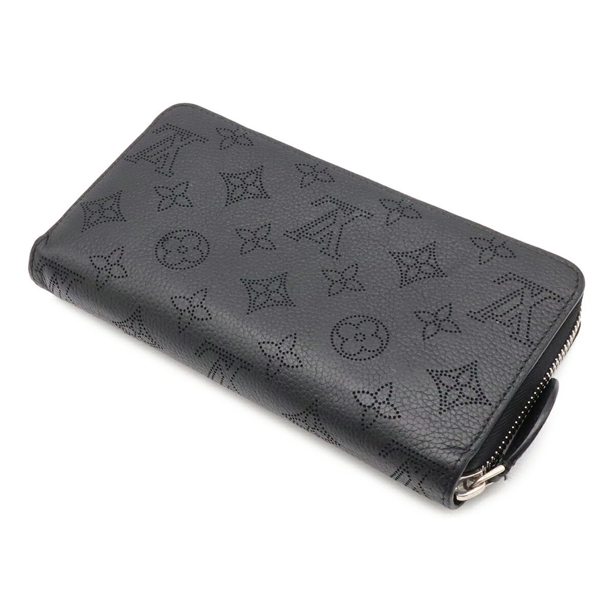 Louis Vuitton Noir Leather Long Wallet (Bi-Fold) (Pre-Owned)