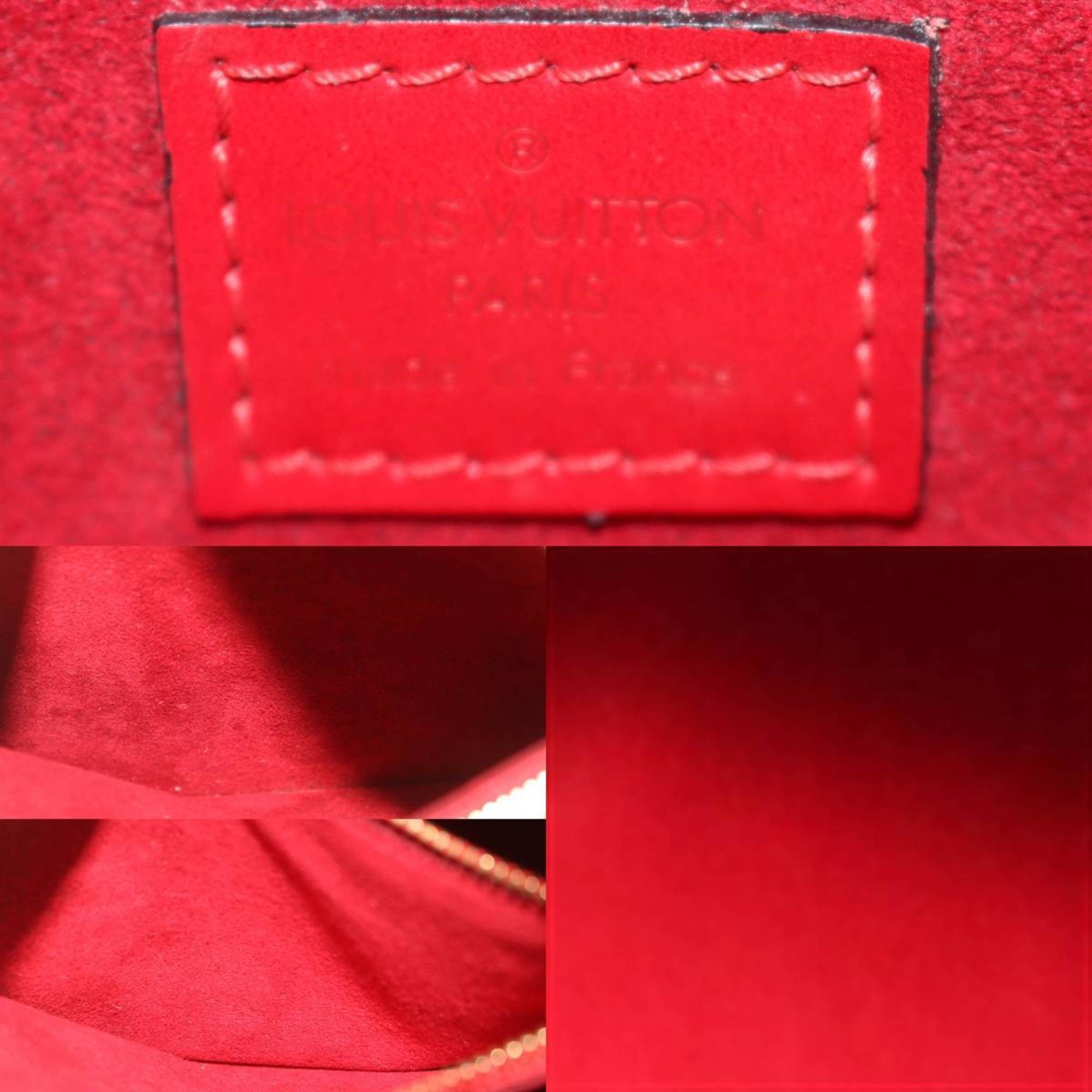 Louis Vuitton Red Color Leather Handbag (Pre-Owned)