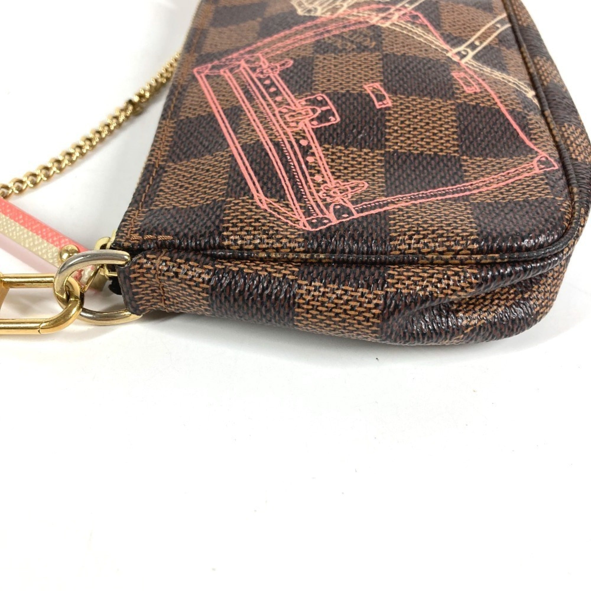 Louis Vuitton Damier Brown Ebene Damier Canvas Handbag Pouch (Pre-Owned)