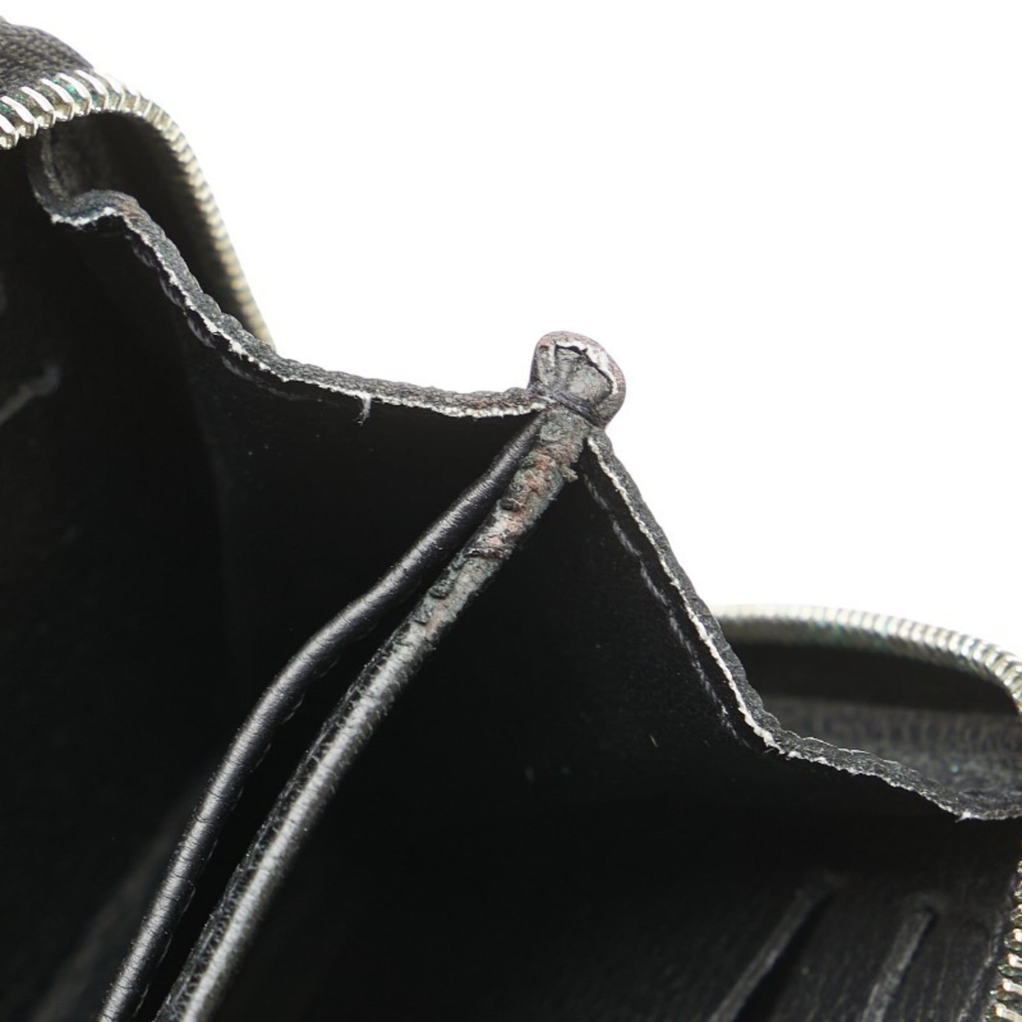 Louis Vuitton Black Noir Leather Coin Purse/Coin Case (Pre-Owned)