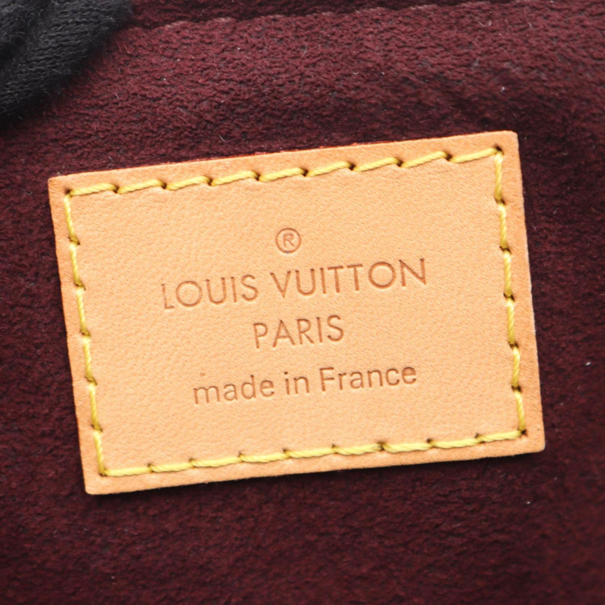 Louis Vuitton Brown Monogram Coated Canvas Leather Handbag Tote Bag (Pre-Owned)