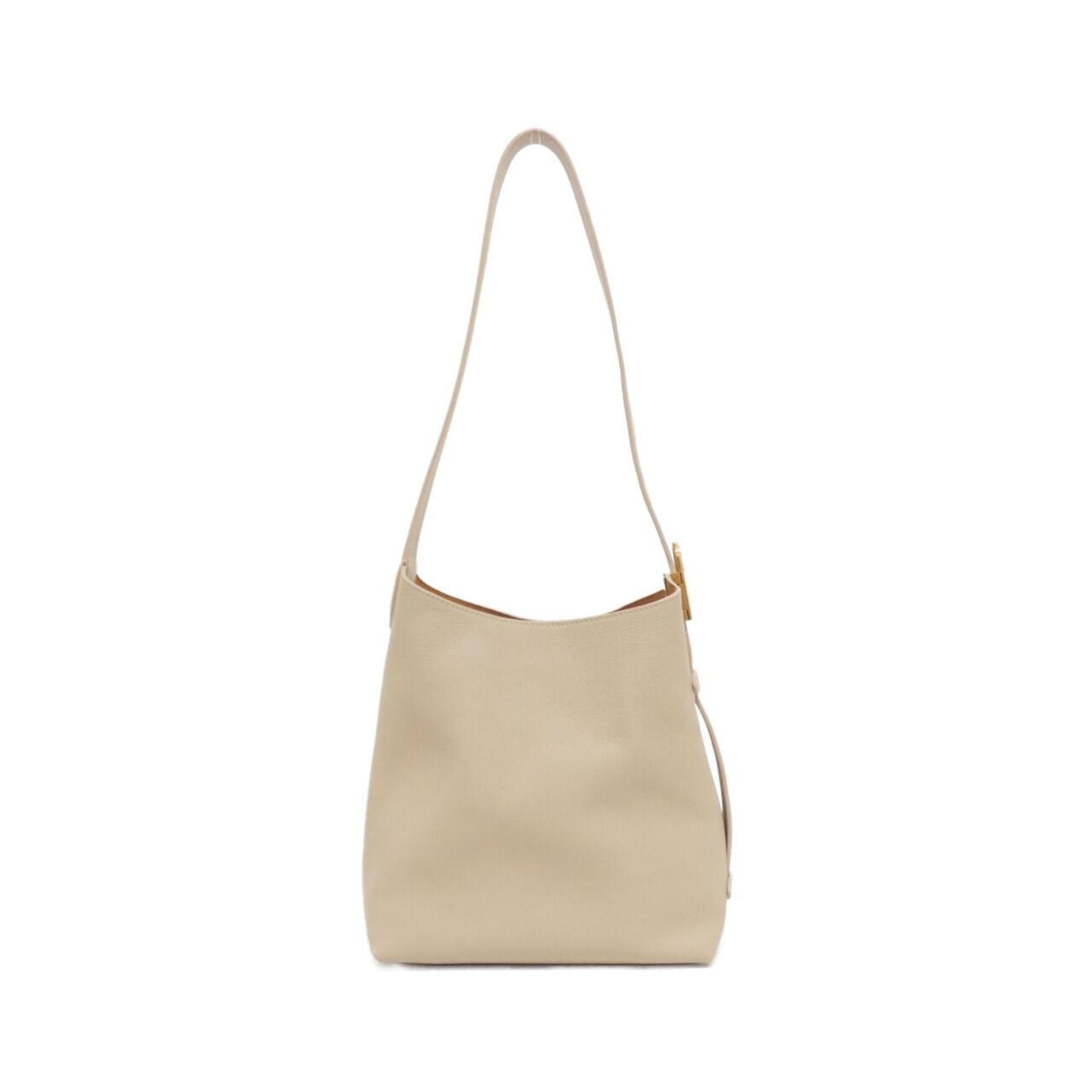 Louis Vuitton Beige Leather Pouch Shoulder Bag (Pre-Owned)