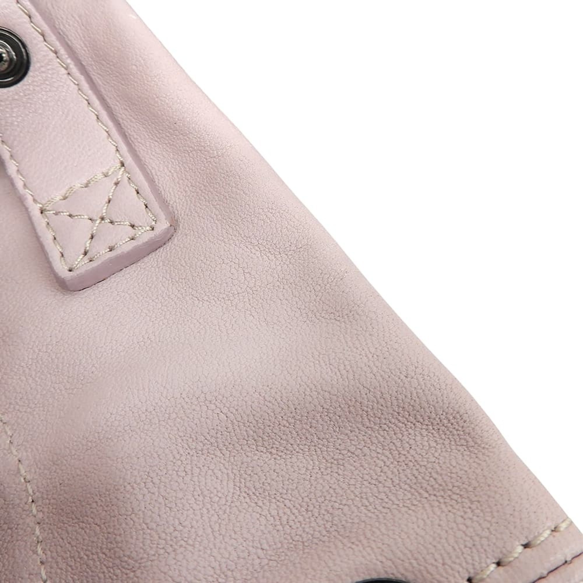 Burberry Pink Leather Tote Bag (Pre-Owned)