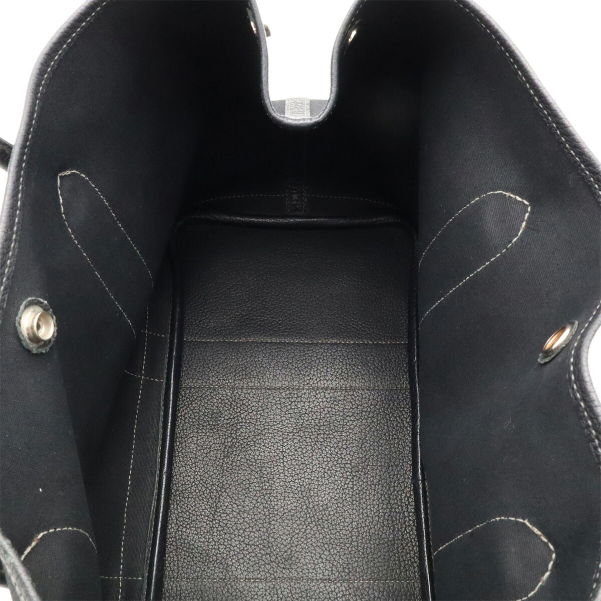 Hermes Black Toile Officier Shoulder Bag Tote Bag (Pre-Owned)