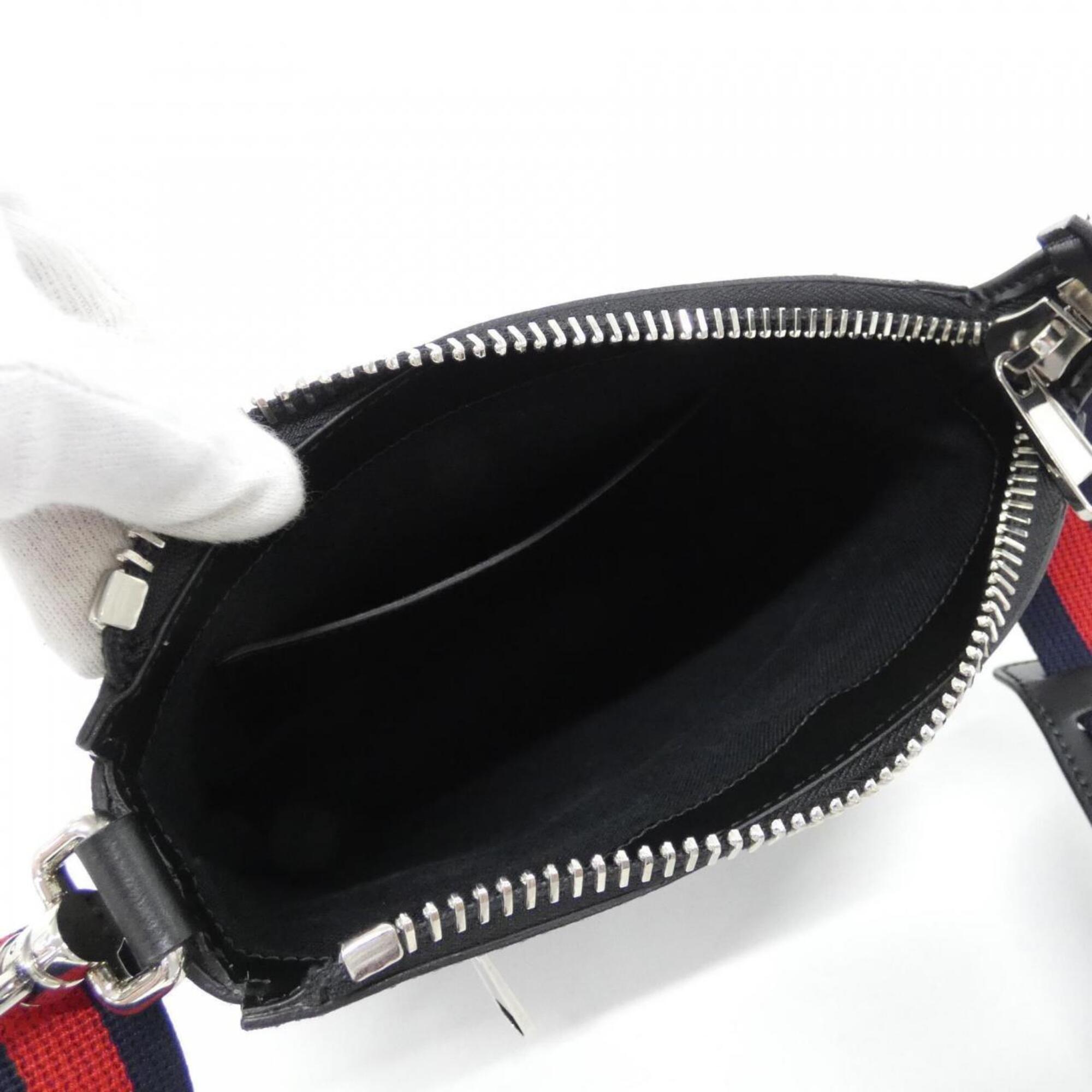 Gucci Black Gray Gg Supreme Shoulder Bag (Pre-Owned)