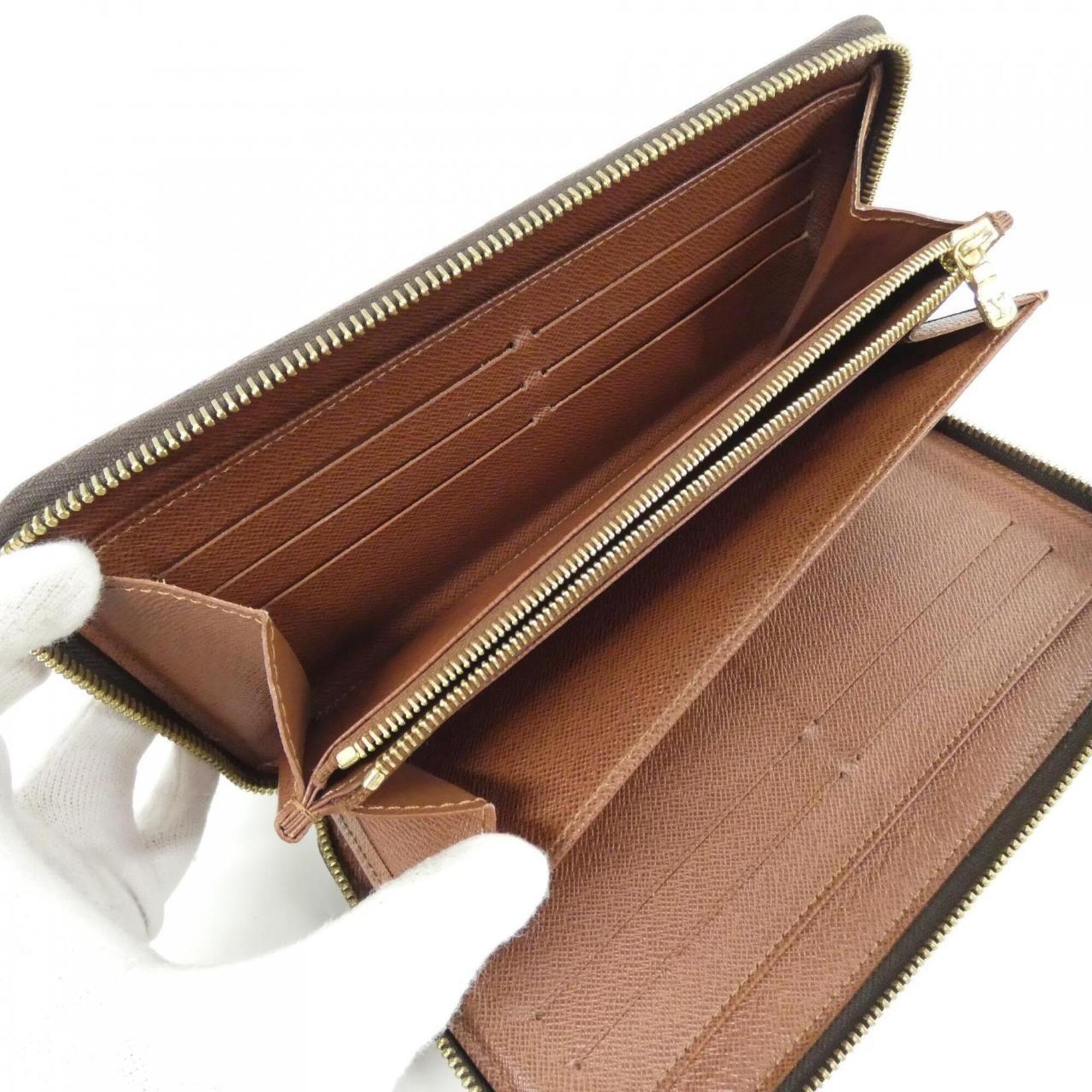 Louis Vuitton Marron Coated Canvas Long Bill Wallet (Bi-Fold) (Pre-Owned)