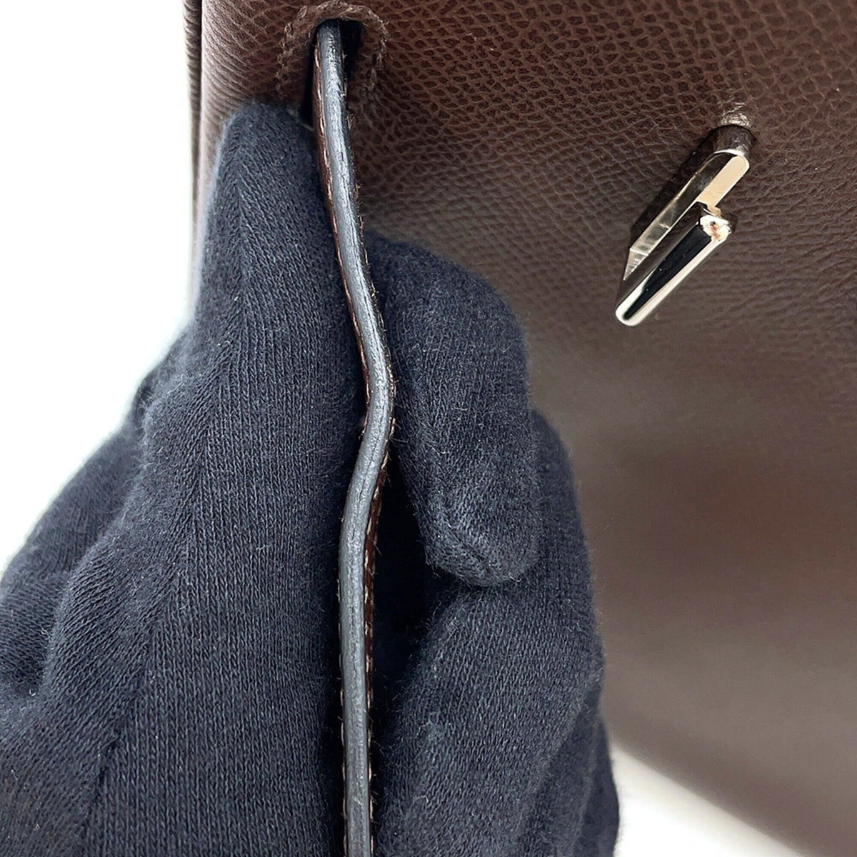 Hermes Chocolat Epsom Leather Handbag (Pre-Owned)