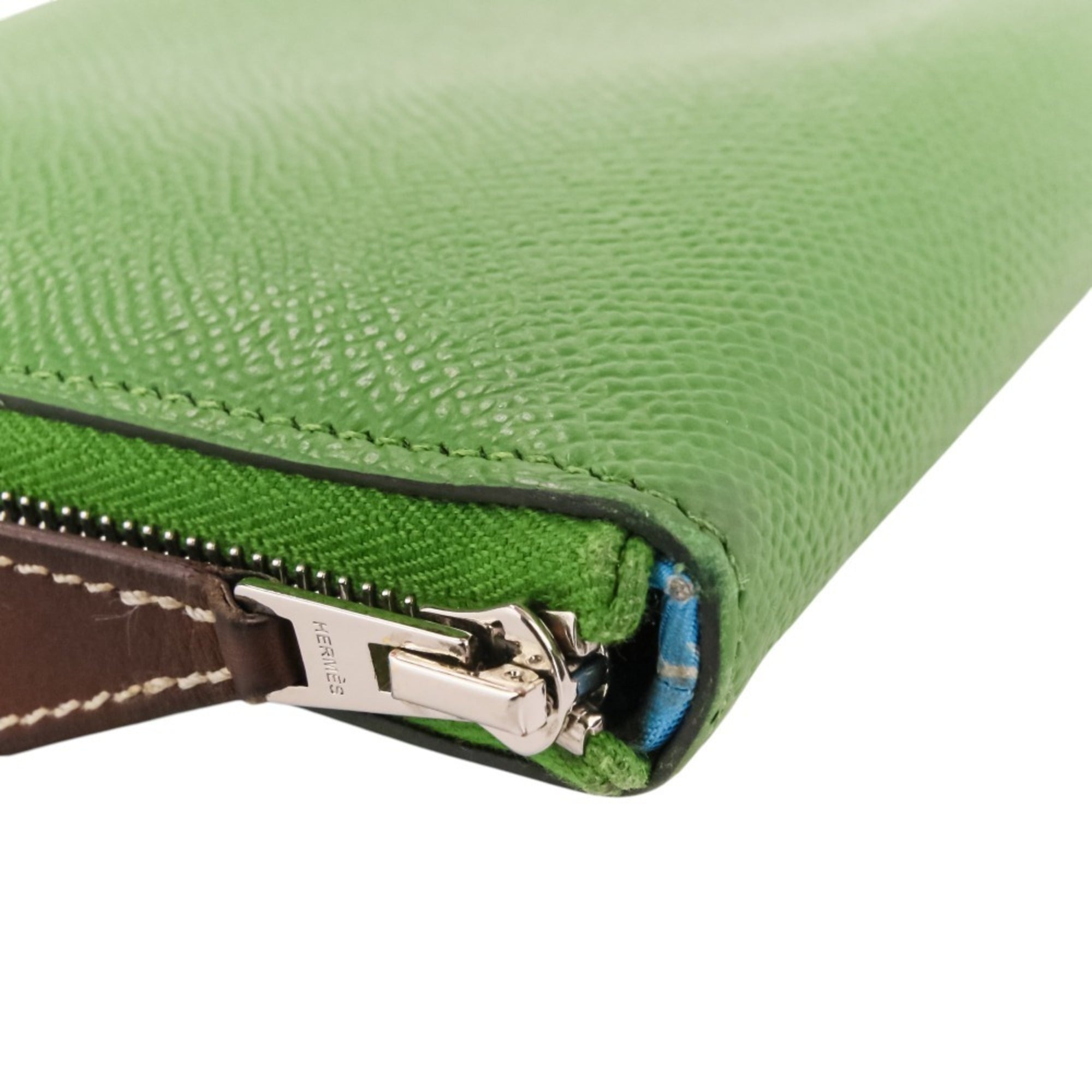 Hermes Green Vert Epsom Leather Long Wallet (Bi-Fold) (Pre-Owned)