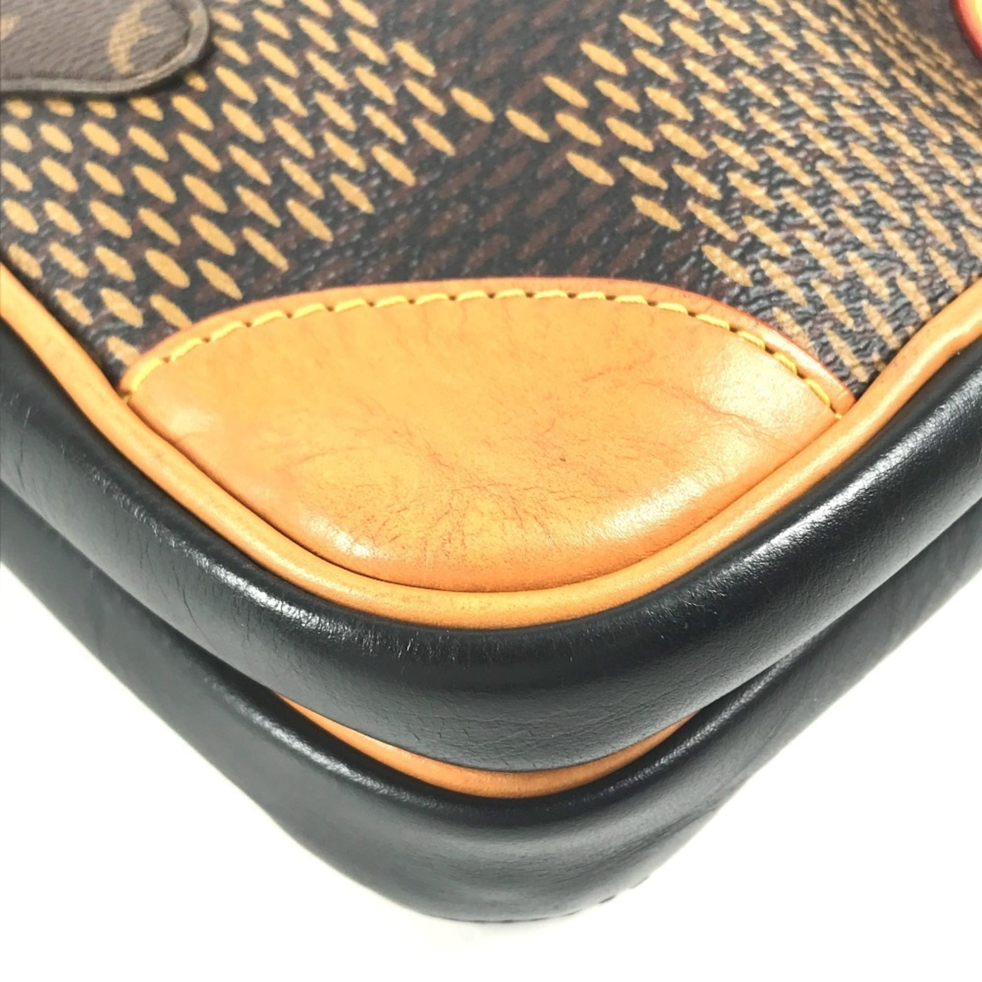 Louis Vuitton Brown Damier Canvas Galle Monogram Monogram Damier Canvas Shoulder Bag Sling Bag (Pre-Owned)