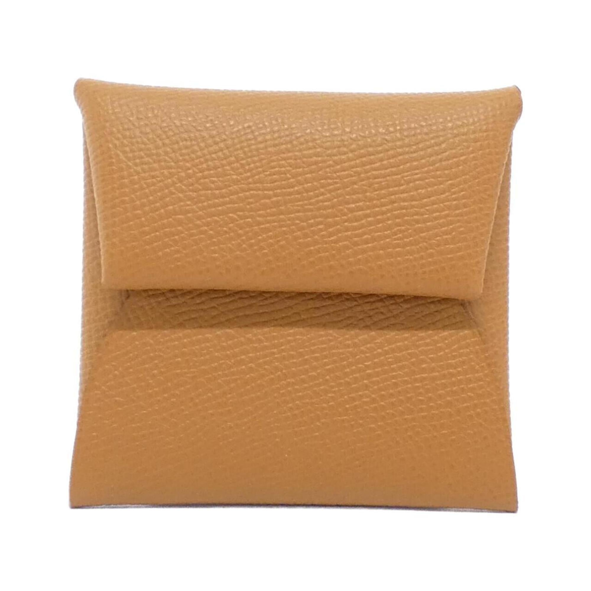 Hermes Bastia Gold Epsom Leather Coin Purse/Coin Case (Pre-Owned)