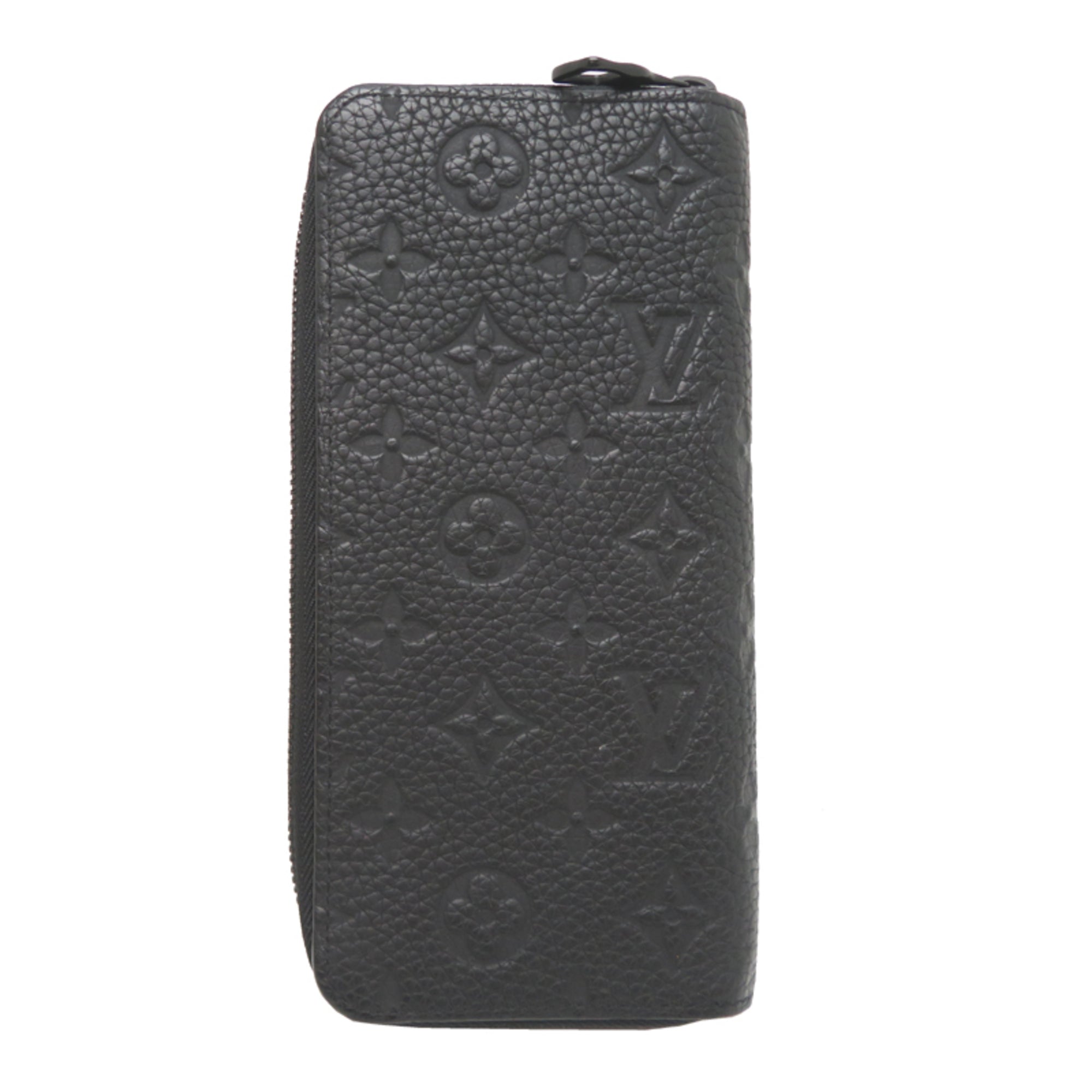 Louis Vuitton Black Leather Long Wallet (Bi-Fold) (Pre-Owned)