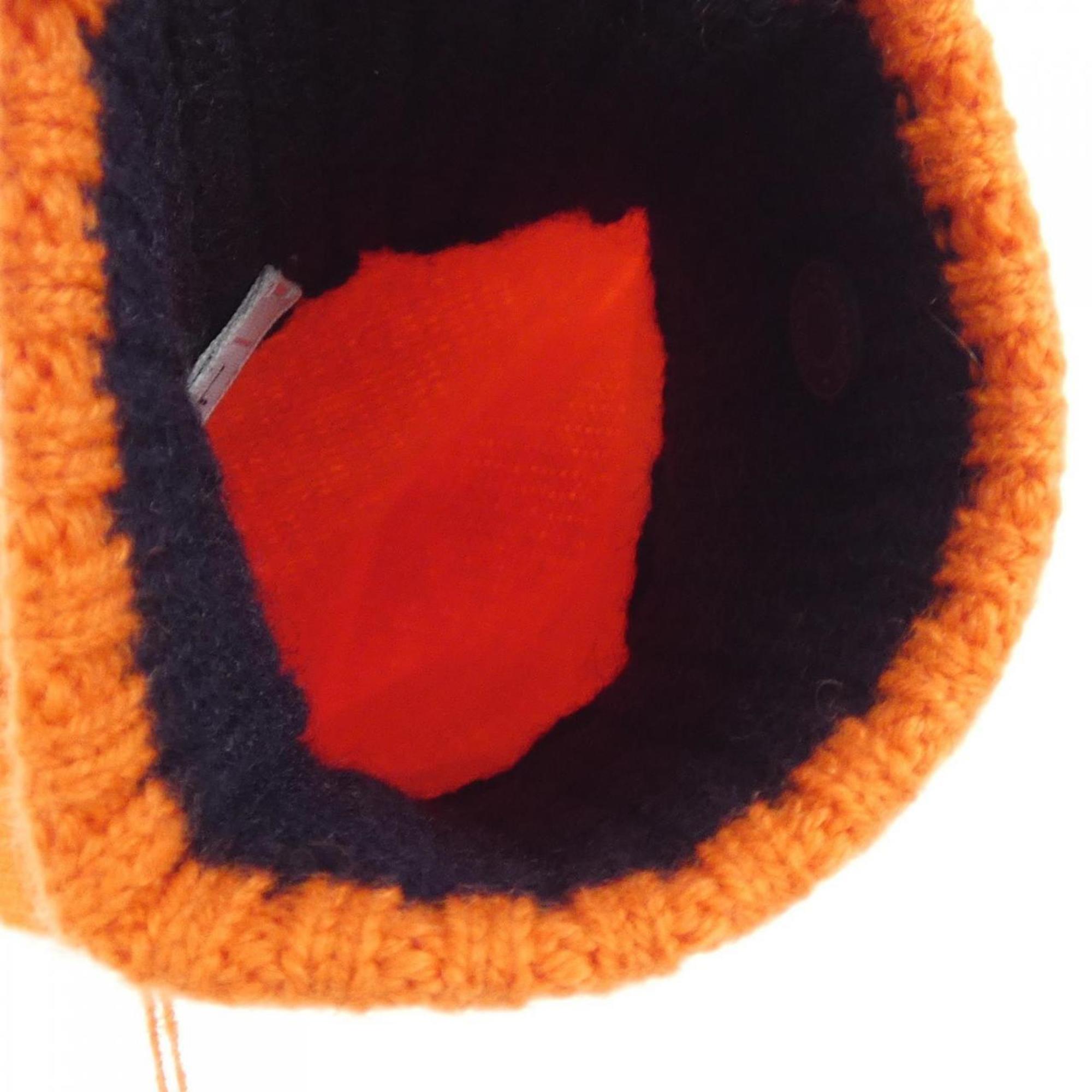 Hermes Orange Cashmere Warm Gloves (Pre-Owned)
