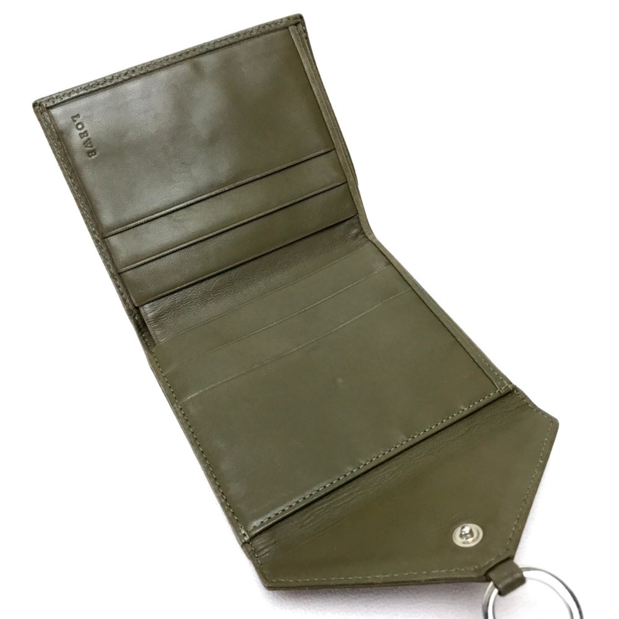 Loewe Khaki Leather Wallet (Bi-Fold) (Pre-Owned)