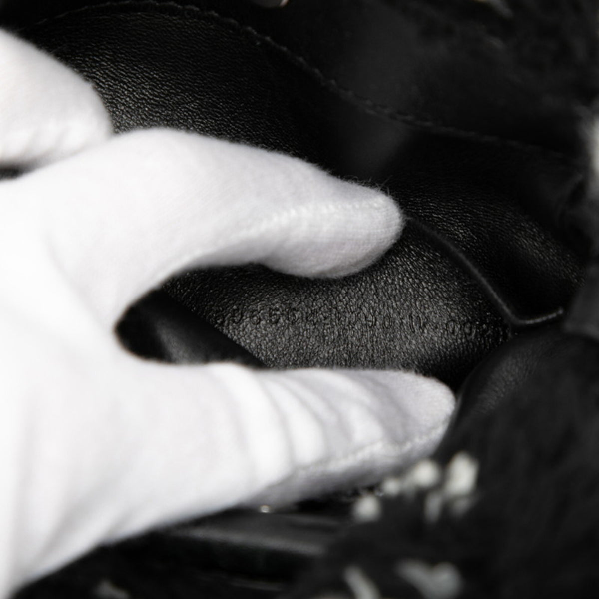 Balenciaga Black Faux Fur Leather Handbag Shoulder Bag (Pre-Owned)